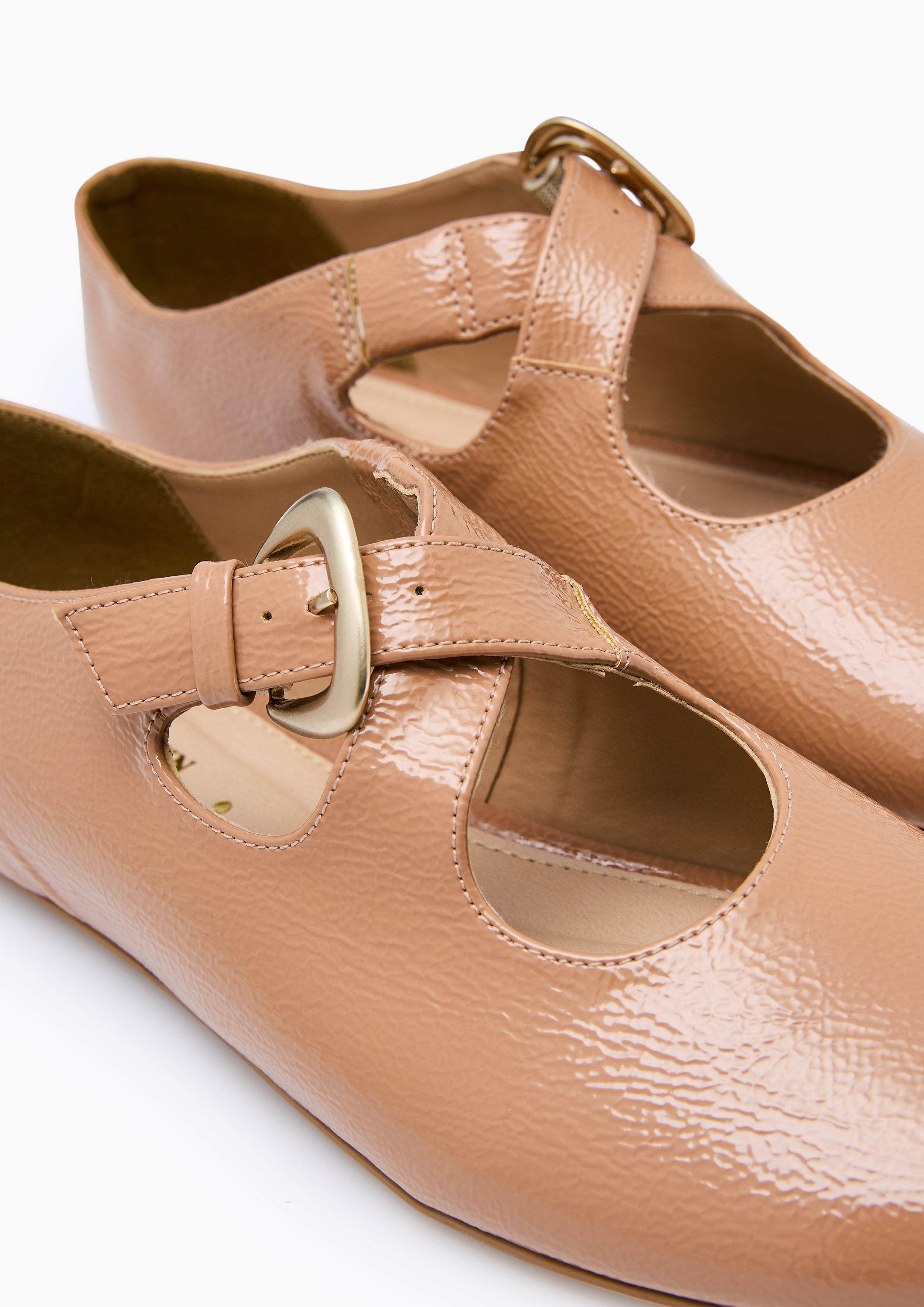 Minky Flat Ballerinas Dark Beige