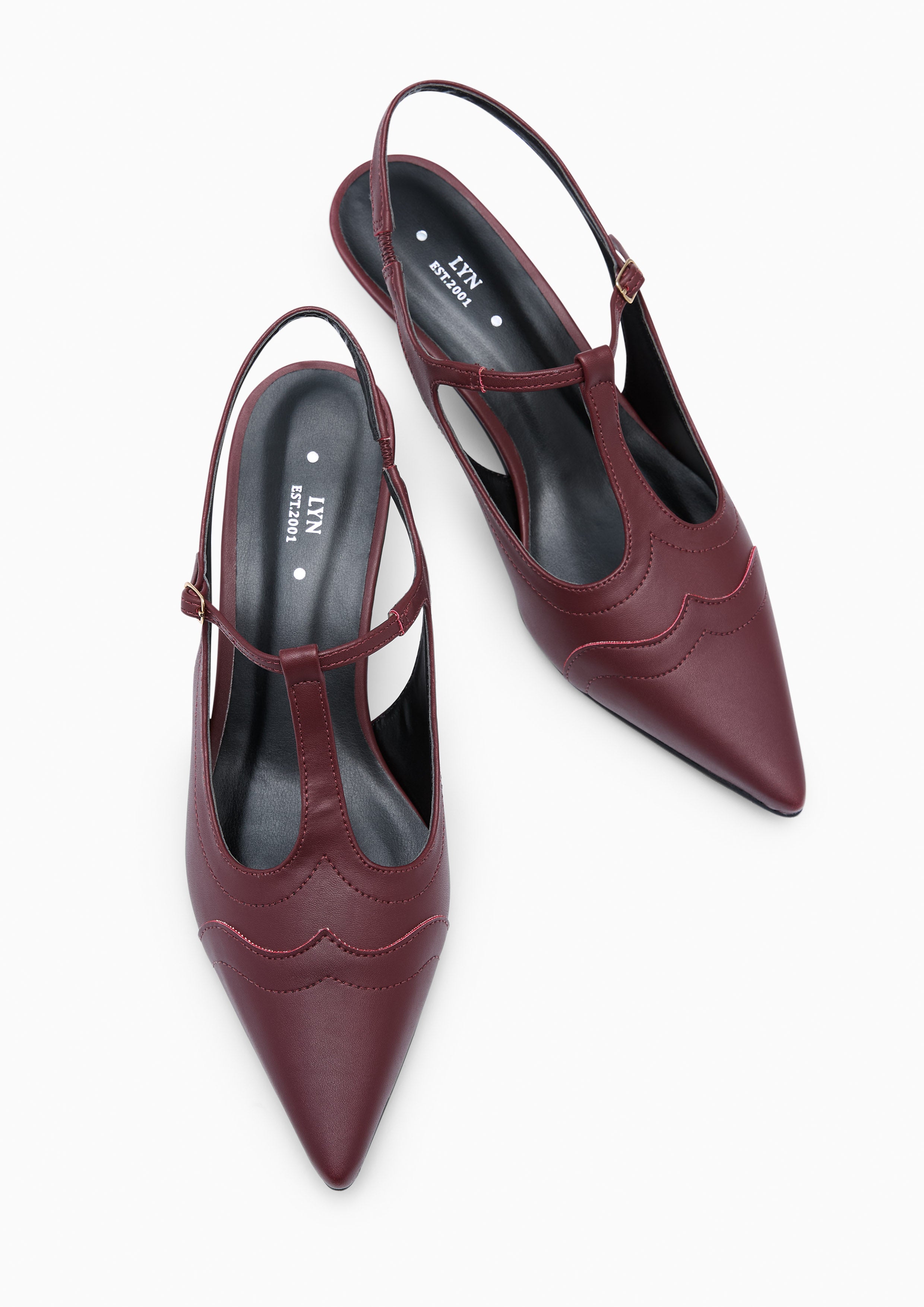 Munch Heel Slingbacks Dark Red