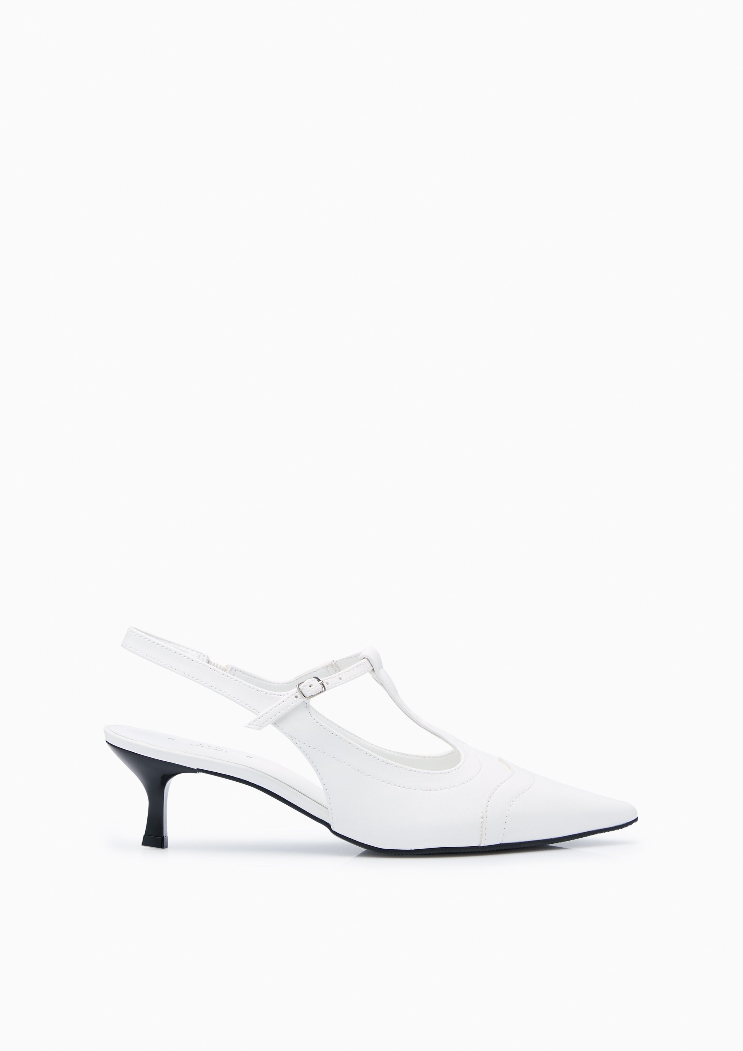 Munch Heel Slingbacks White