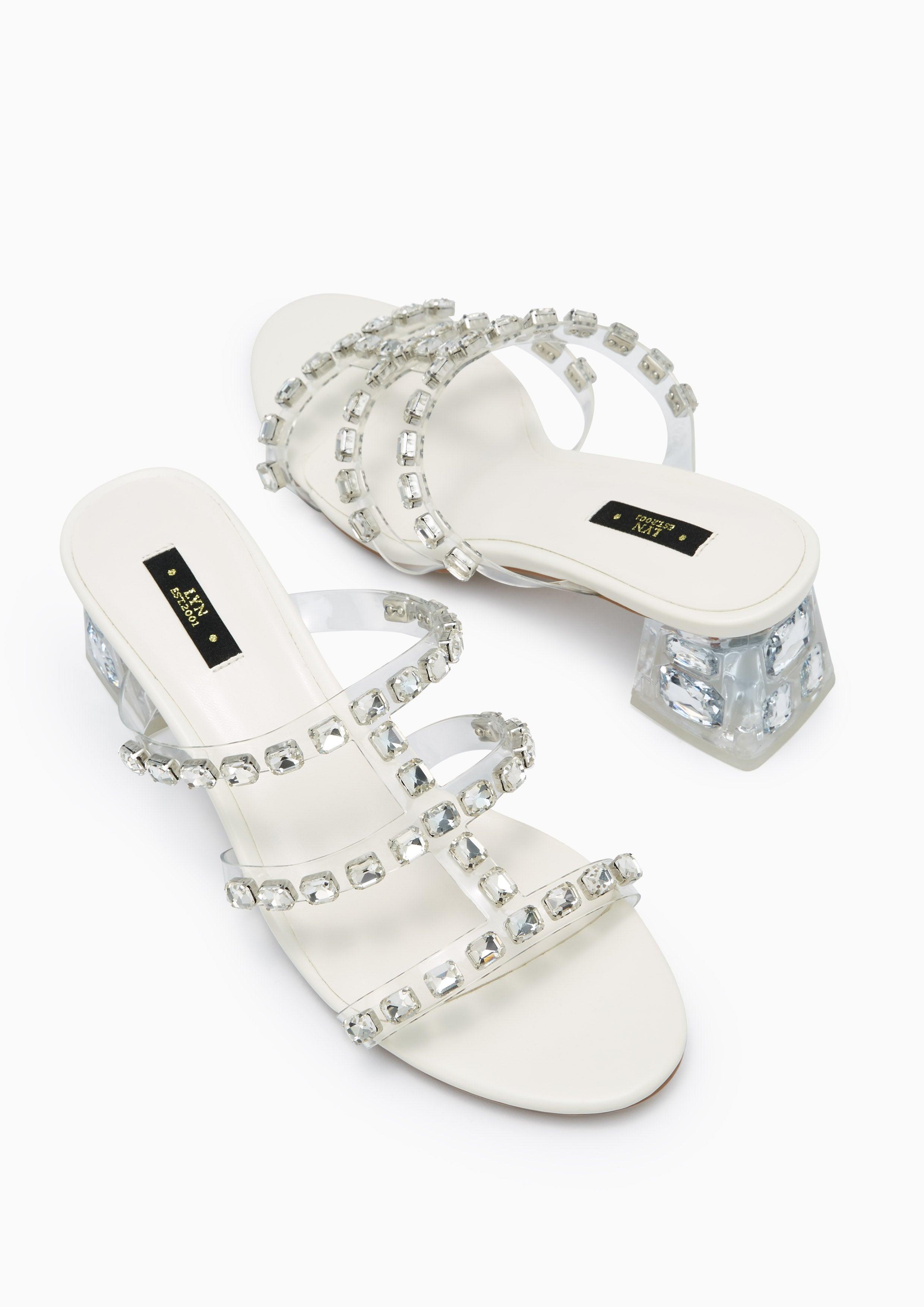 Linda Max Mid Heel Slip-Ons White