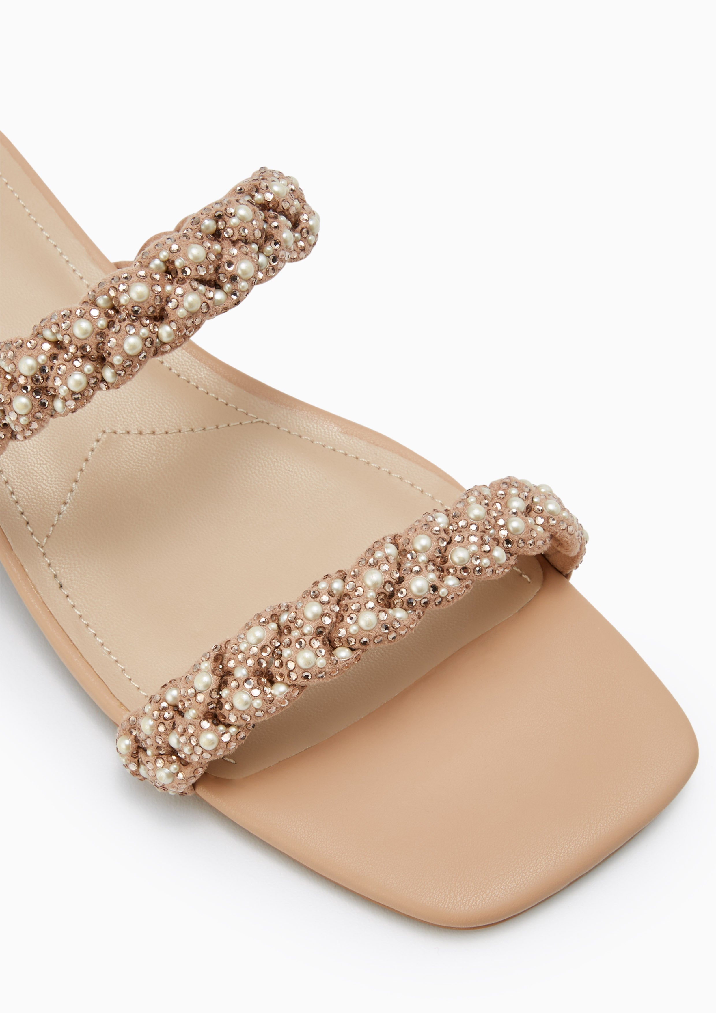 Promise Pearl Infinite Flats And Sandals -Beige
