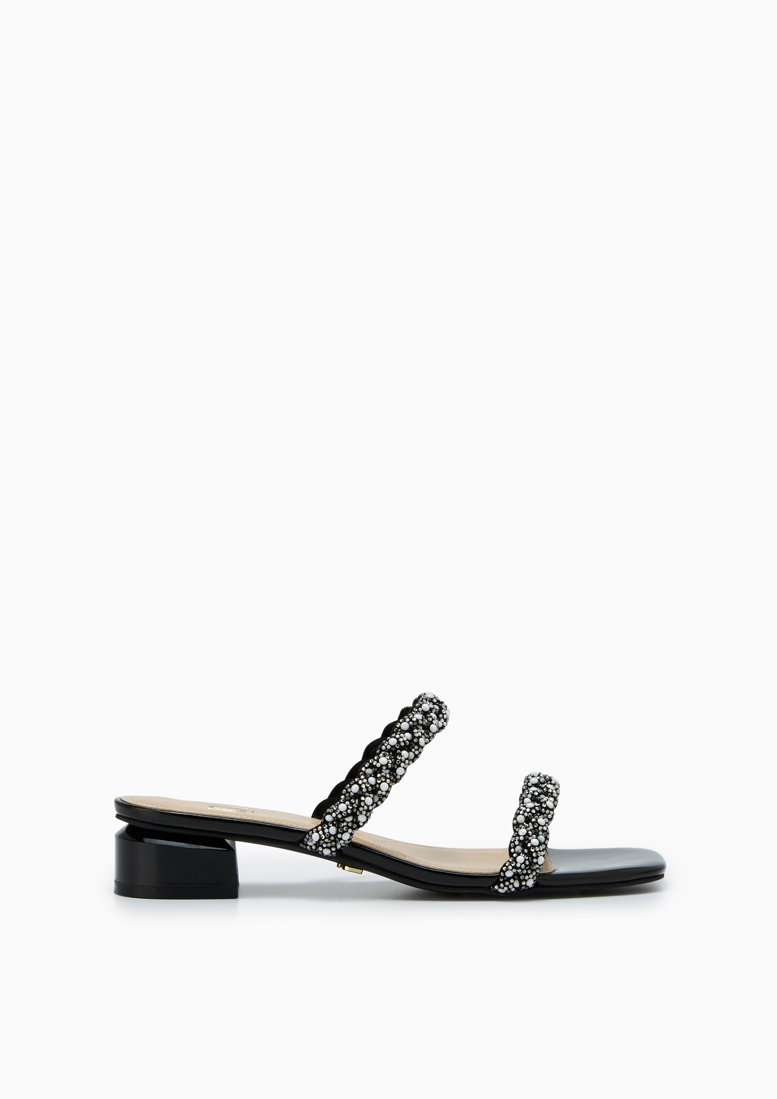 Promise Pearl Infinite Flats And Sandals -Black
