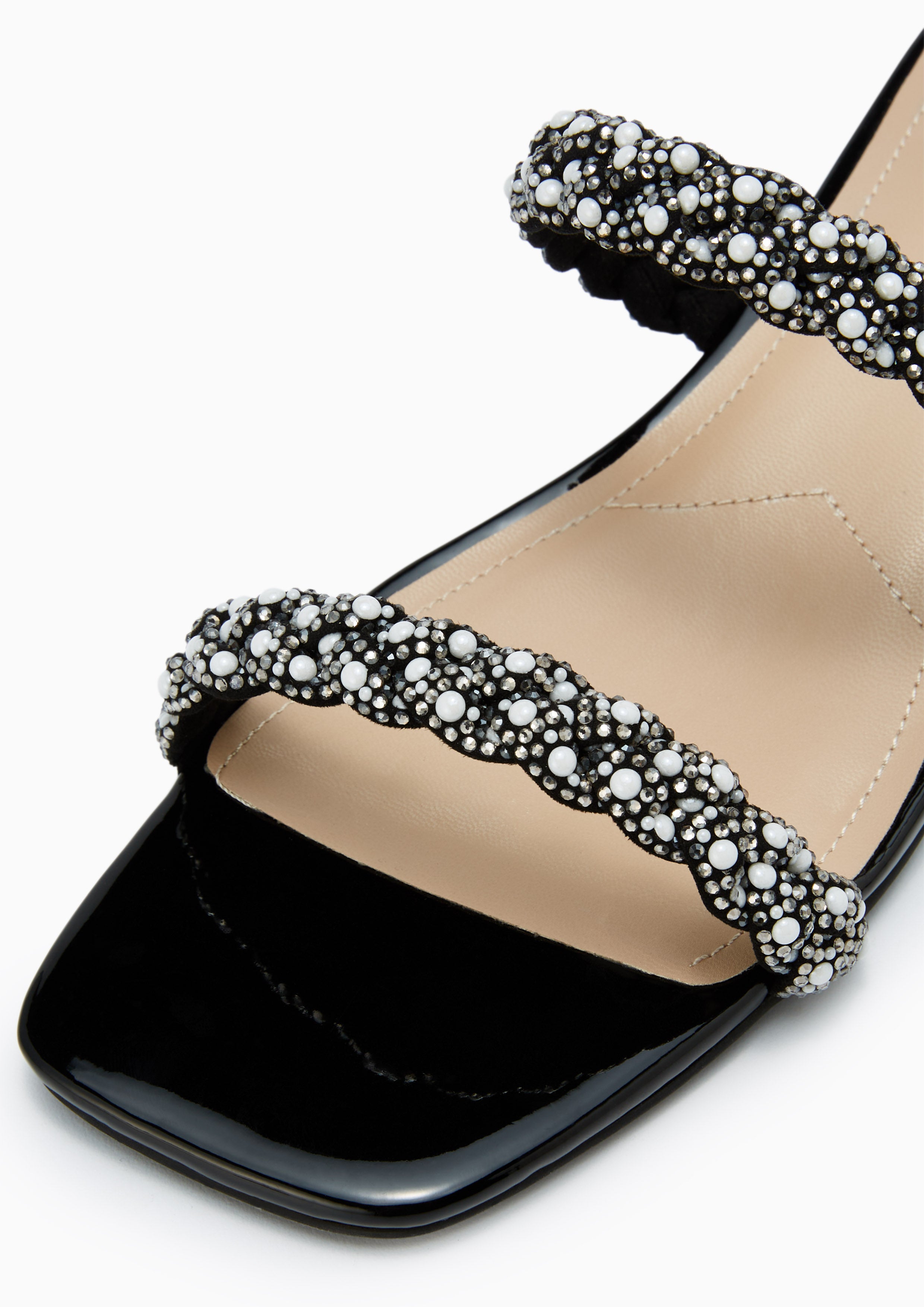 Promise Pearl Infinite Flats And Sandals -Black