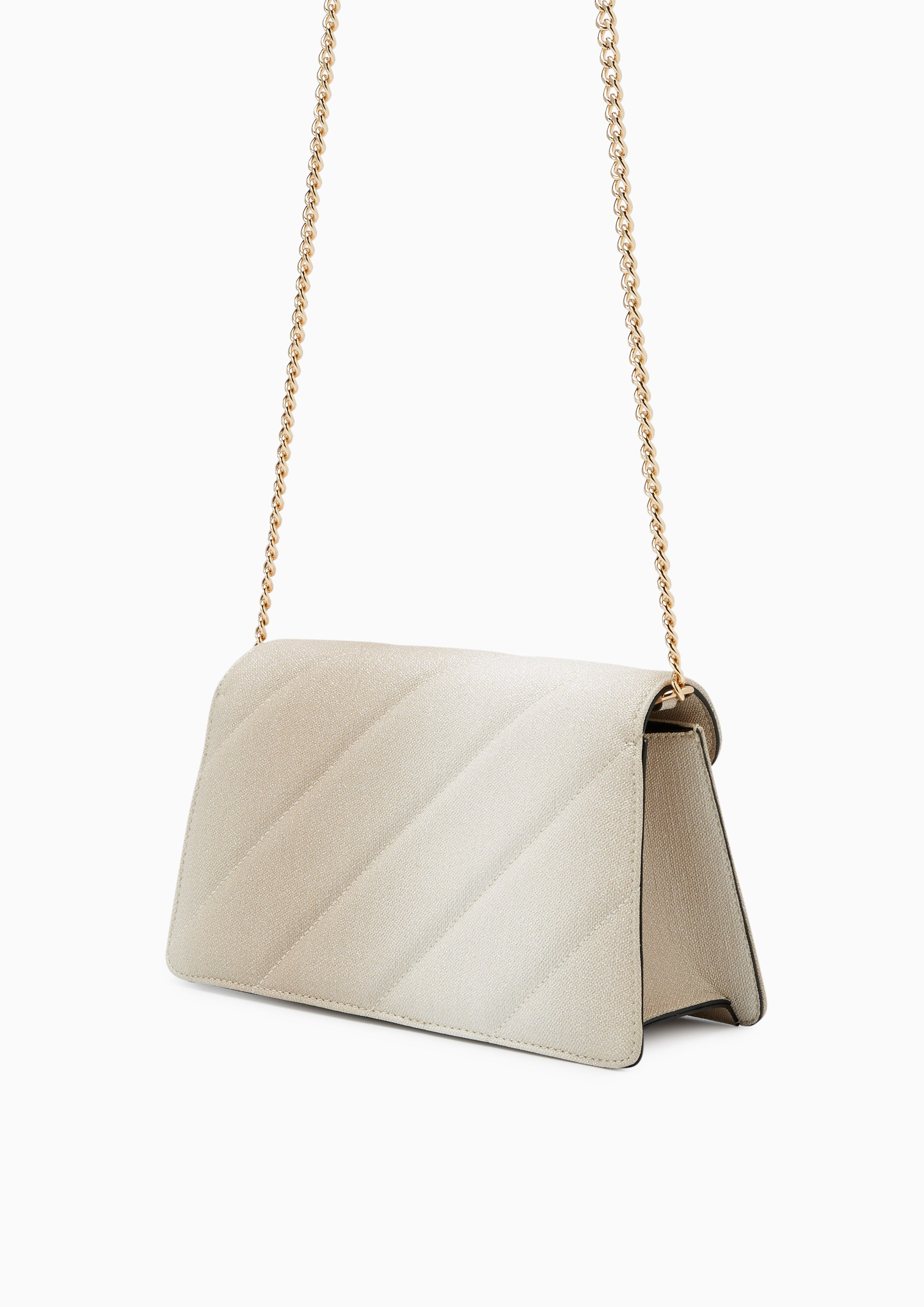 Carrie Crossbody M Light Glitter Beige