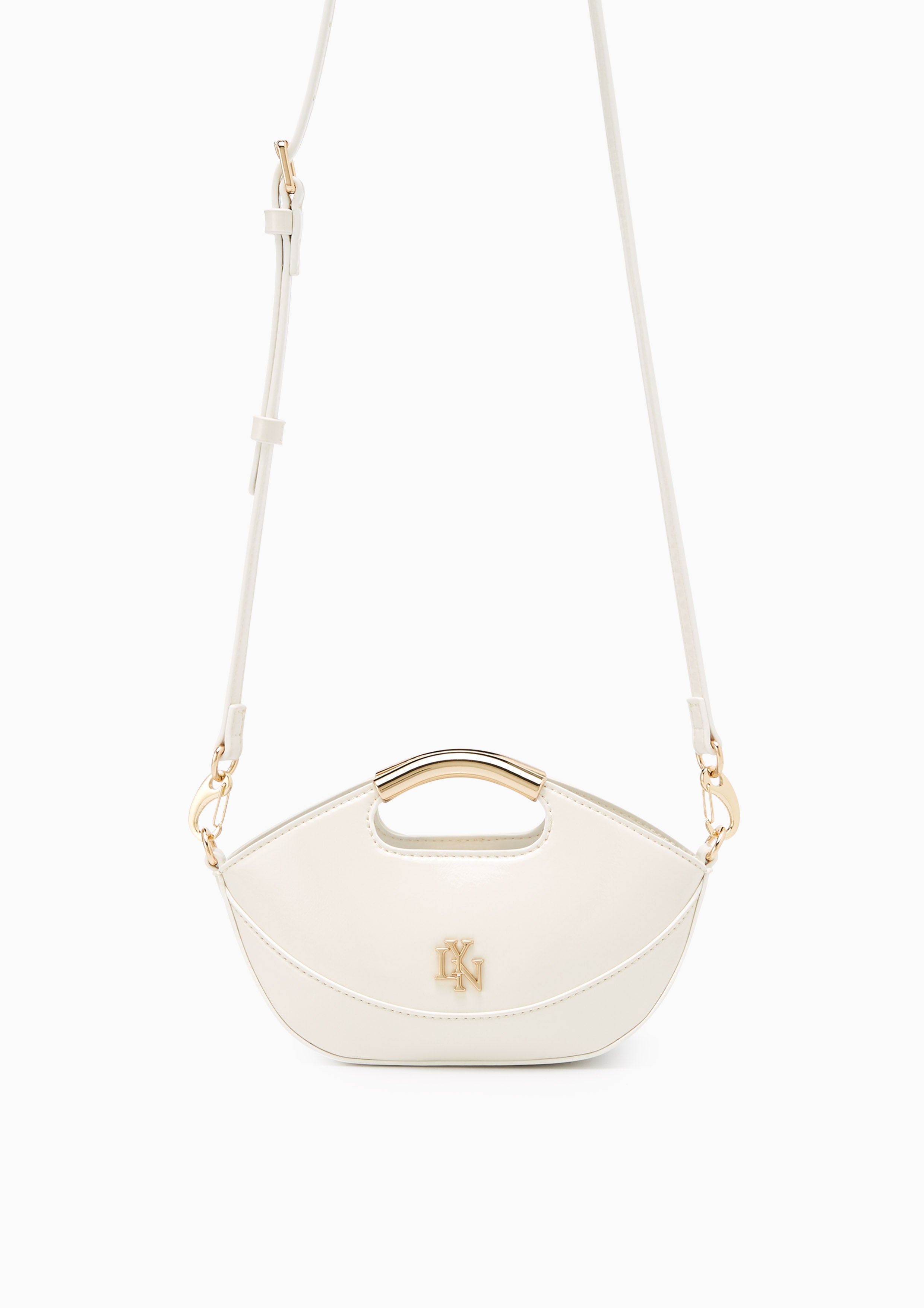 Chamomine Shine Handle Bag Ivory