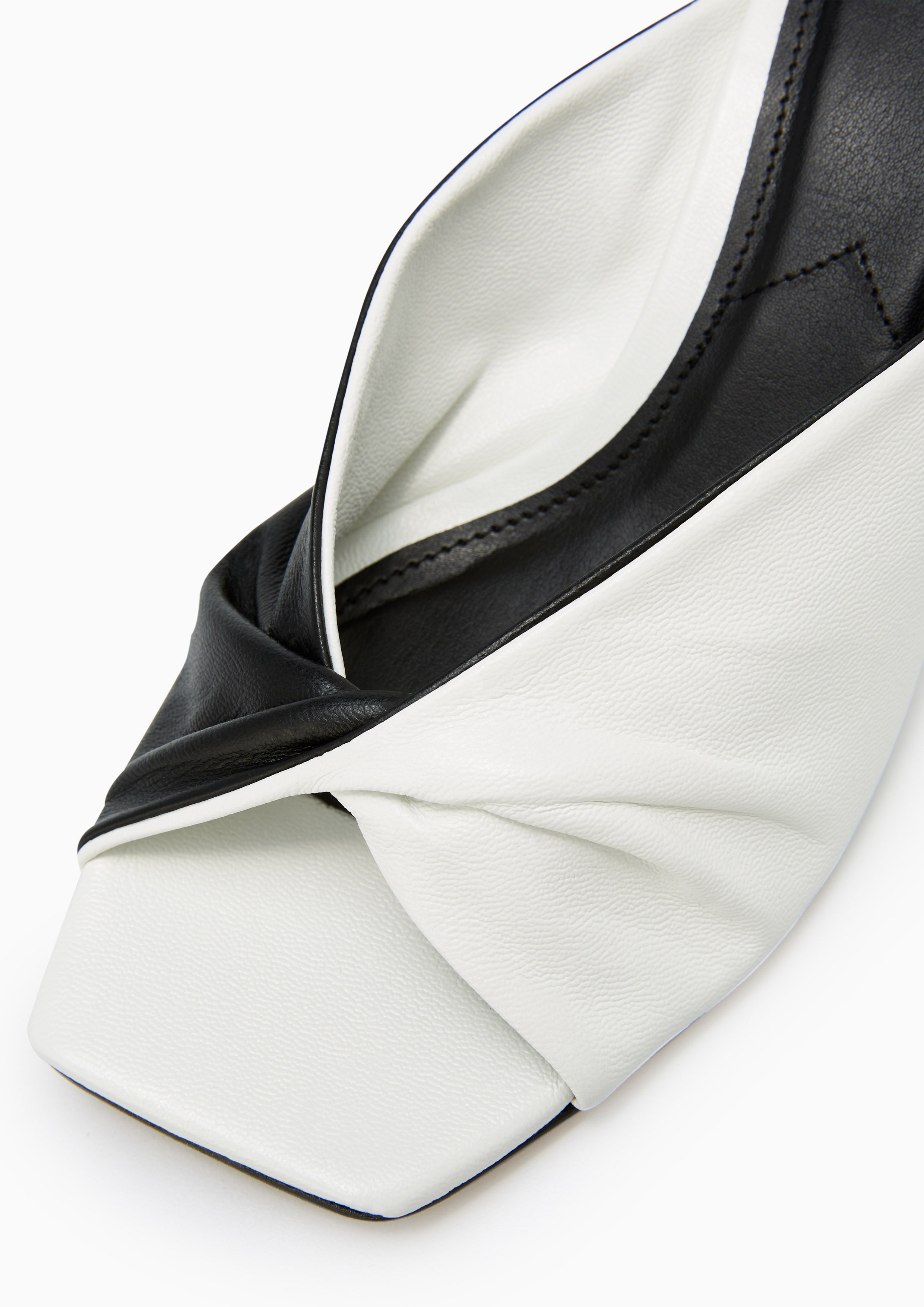 Camille Mid Heeled Sandals White