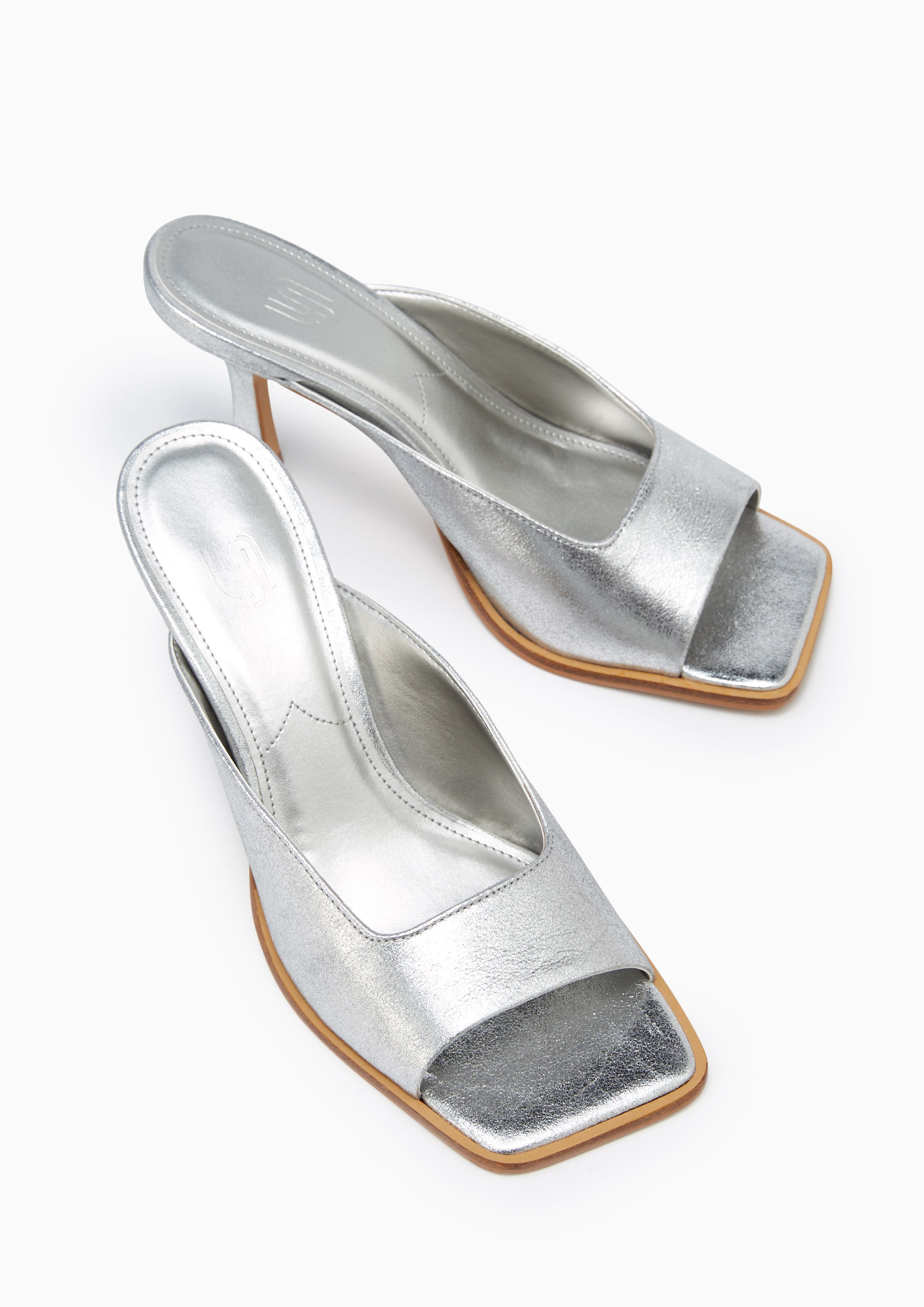 Cassie High Heeled Sandals Silver