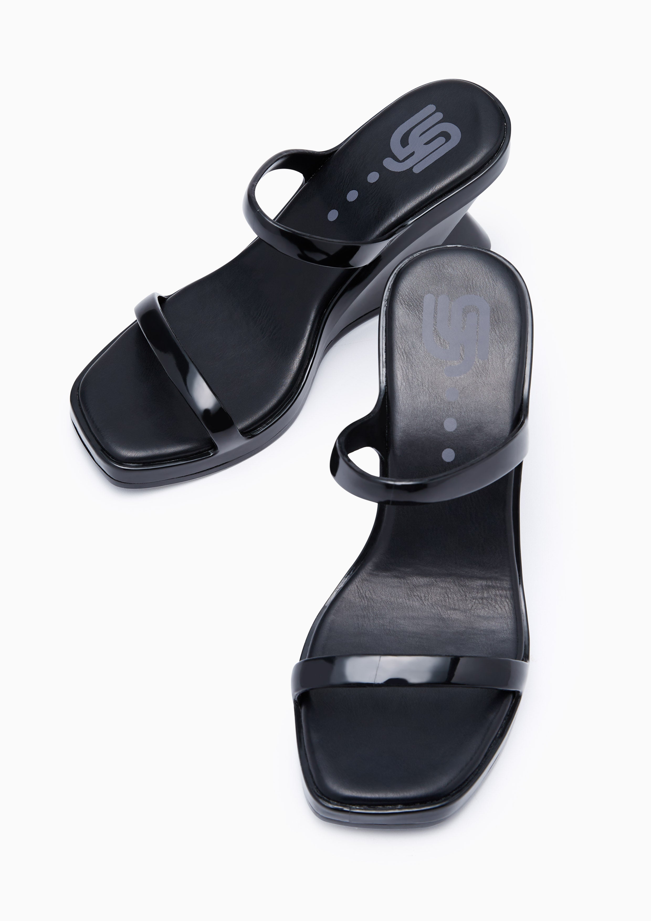 Jelly Jojo Wedge Sandals Black