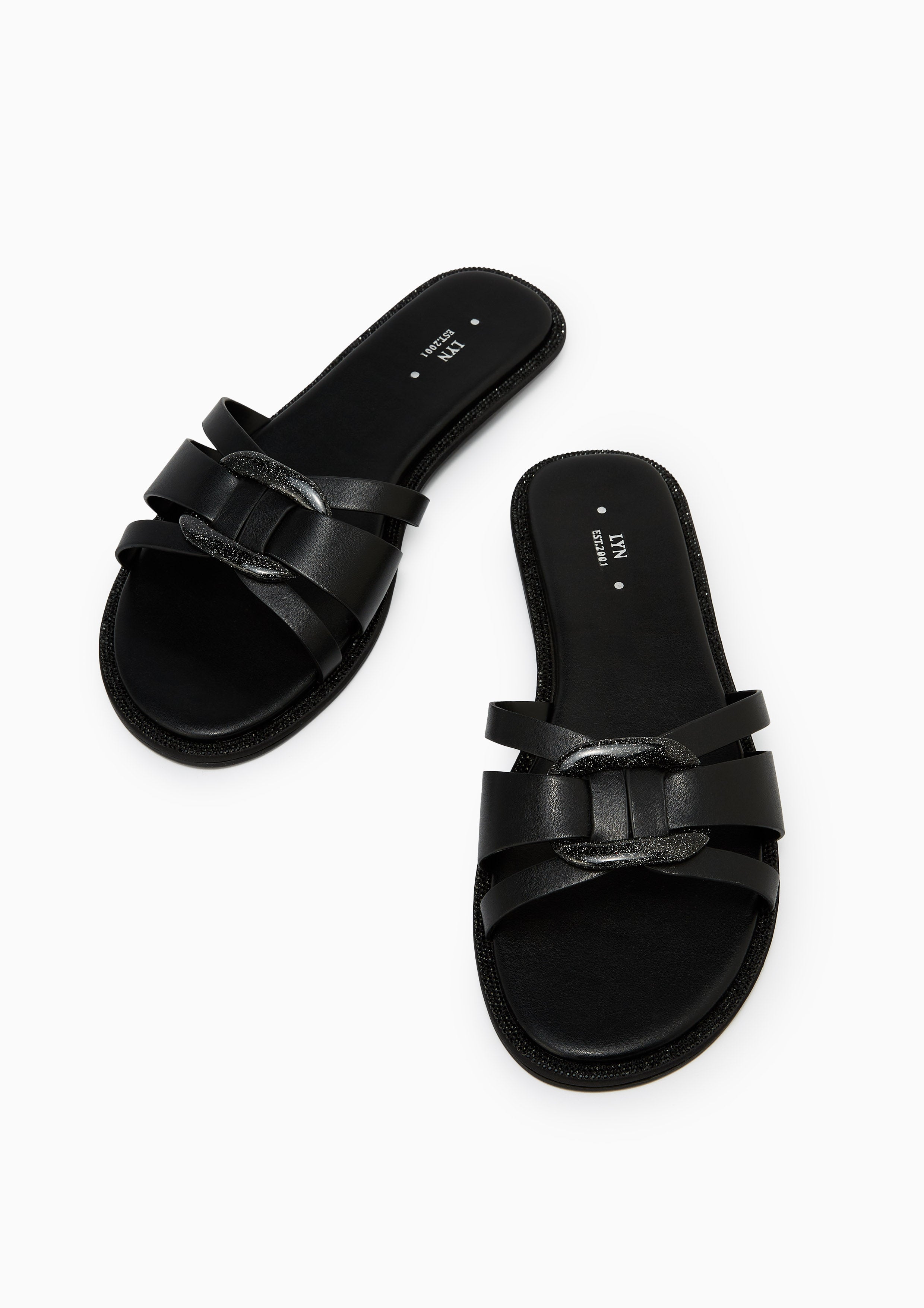 Richy Flat Sandals S Black
