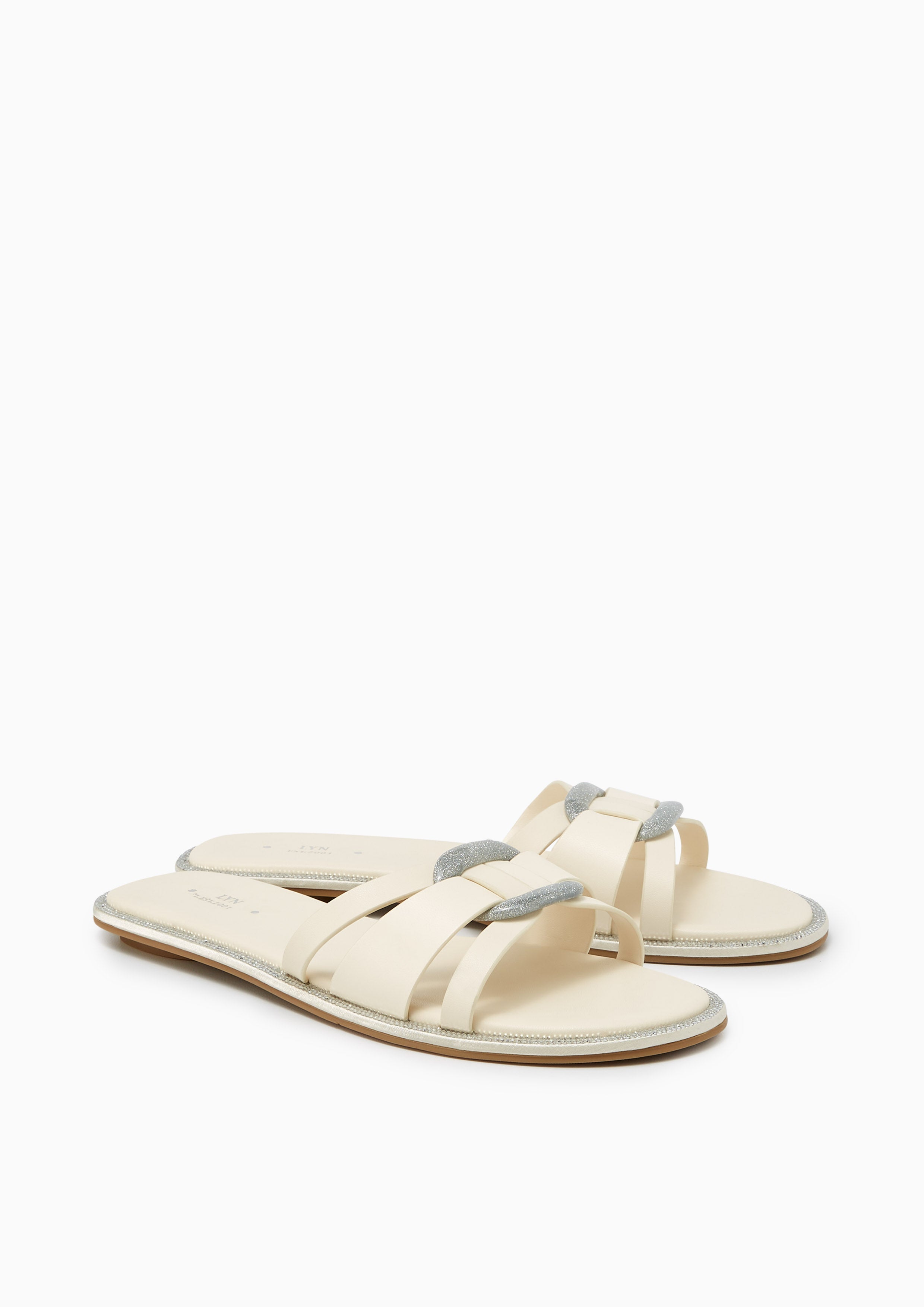 Richy Flat Sandals S Ivory