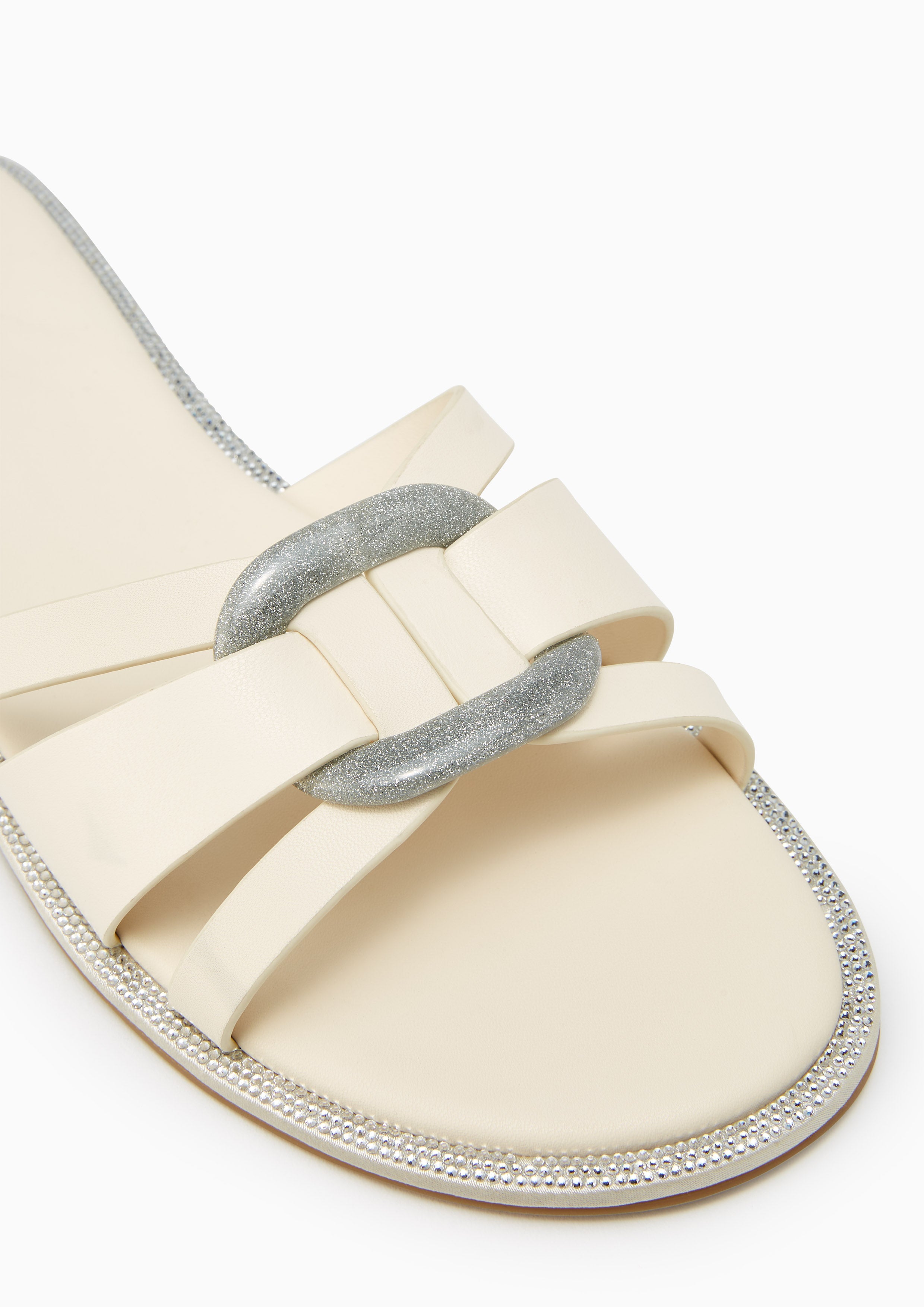 Richy Flat Sandals S Ivory