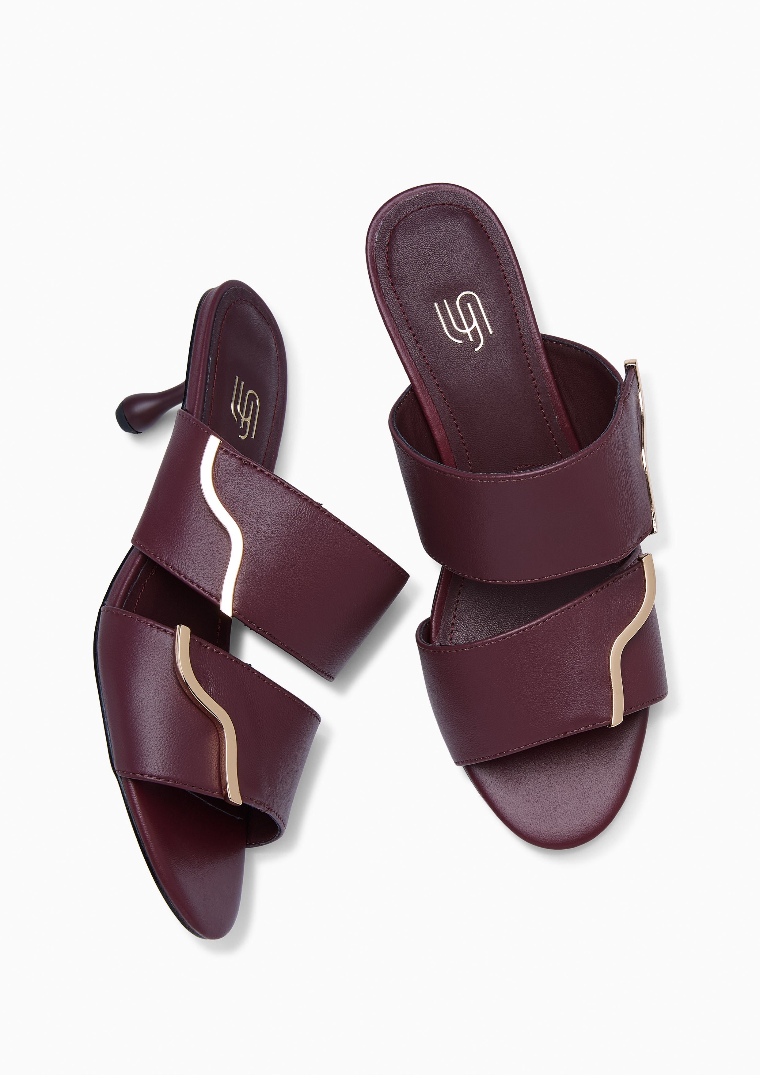 Mamy Infinite Heeled Sandals Dark Red