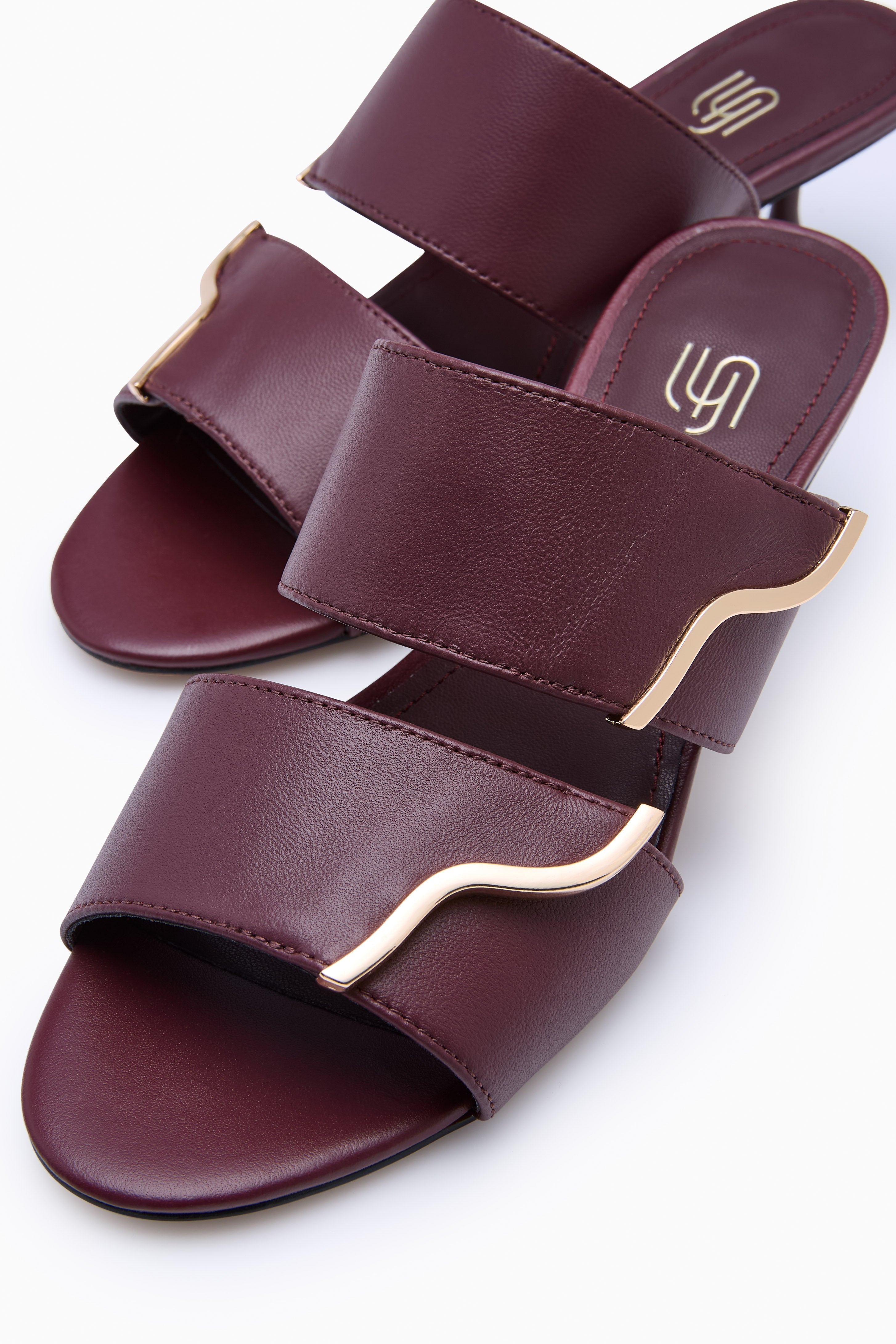 Mamy Infinite Heeled Sandals Dark Red