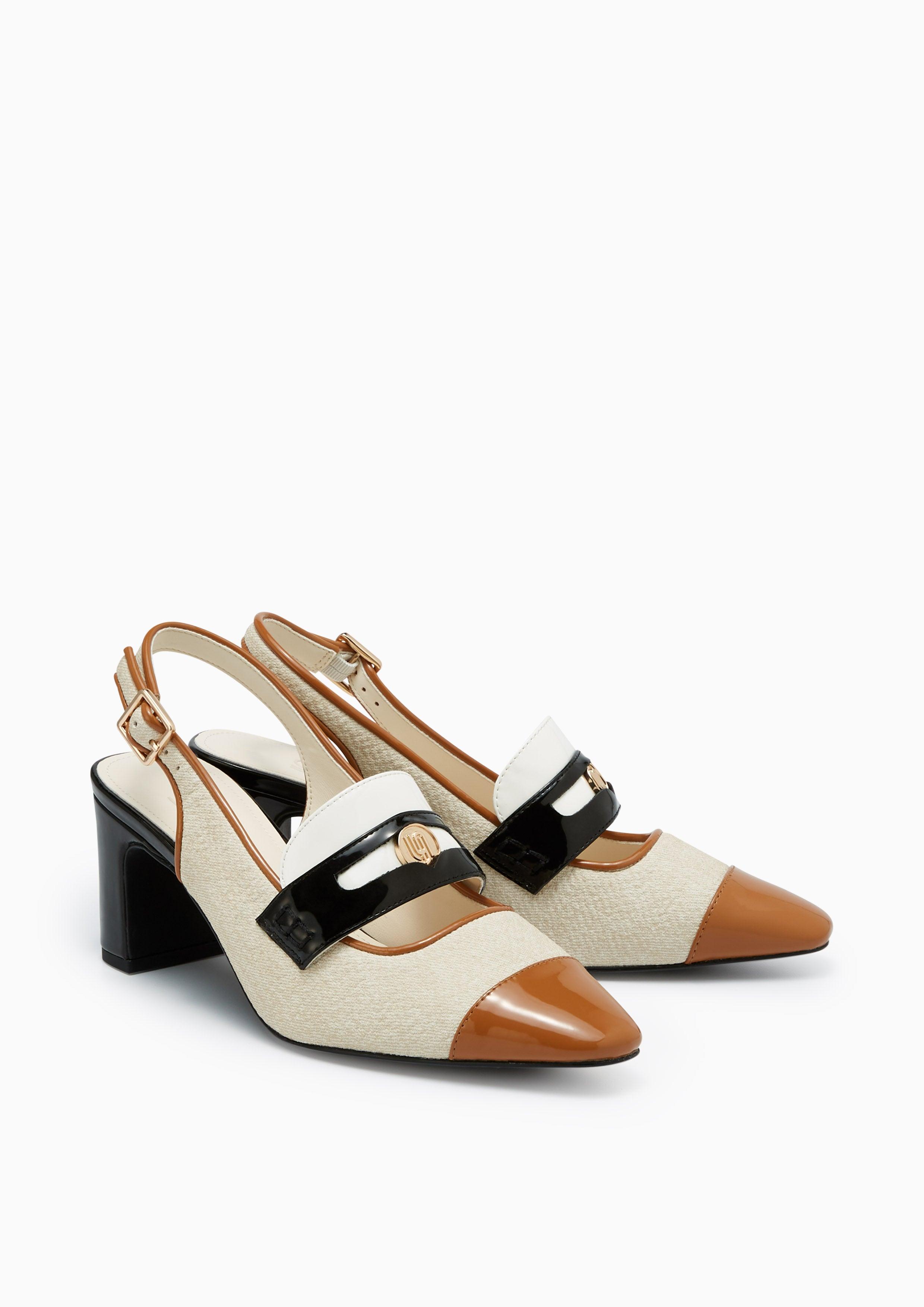 Kya Infinite Mid Heel Slingbacks Brown