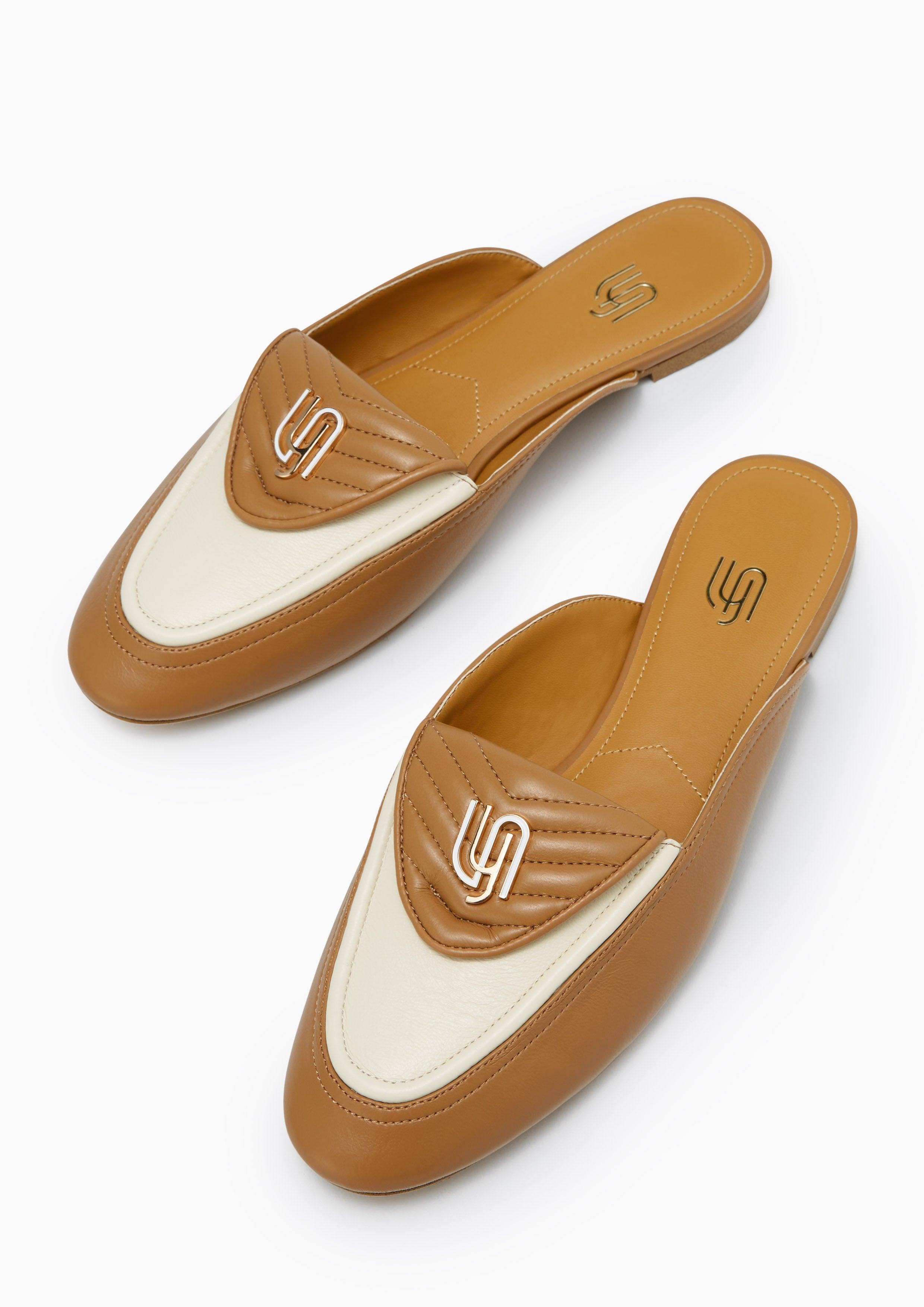 Kiara Infinite Flat Mules Brown