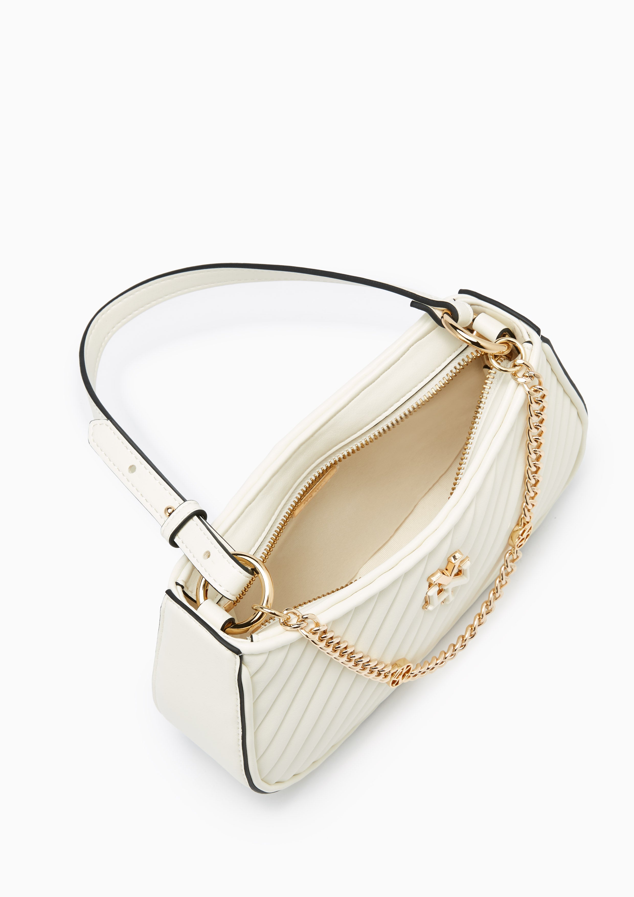 Pleat Brighton Shoulder Bag Ivory