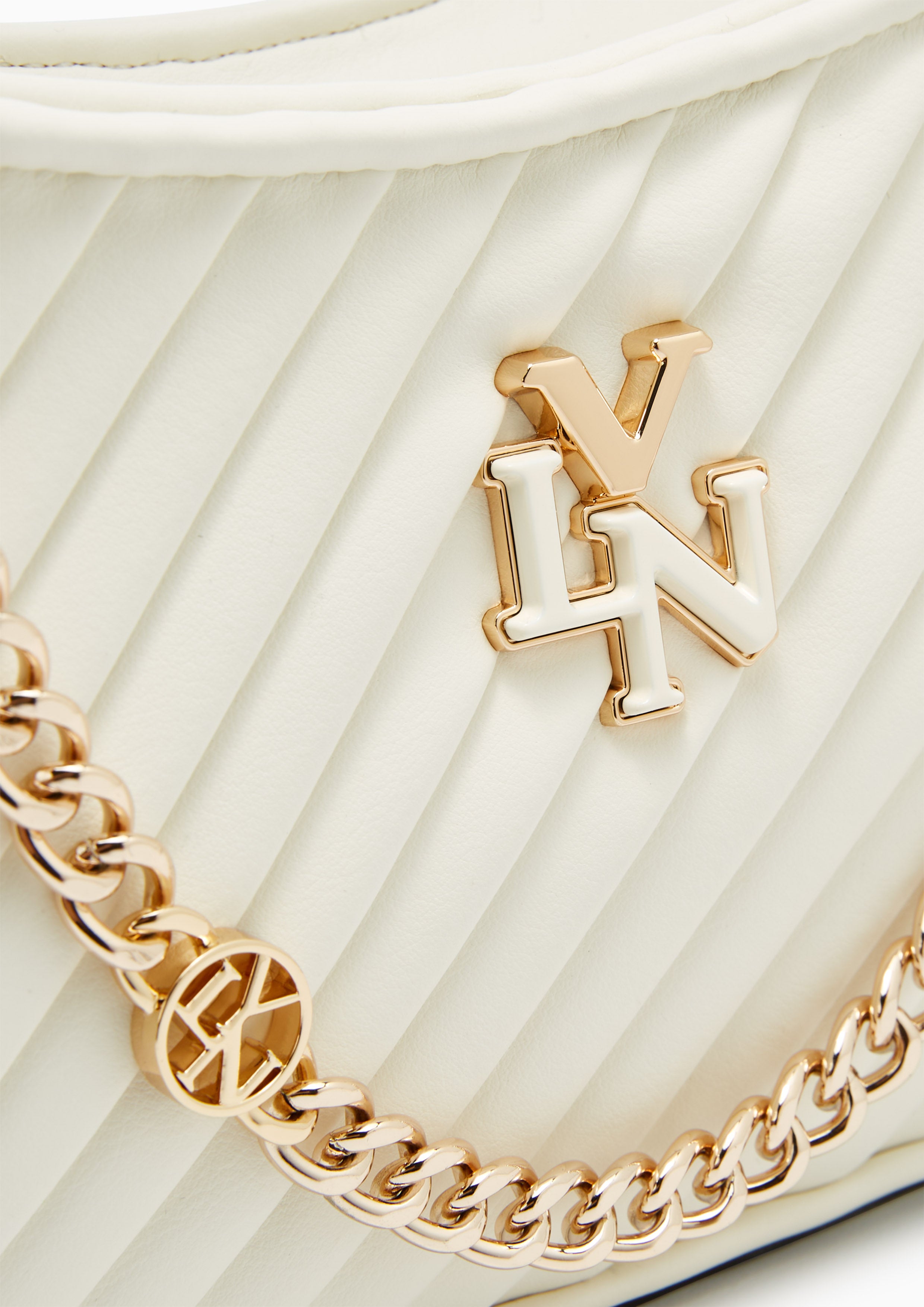 Pleat Brighton Shoulder Bag Ivory