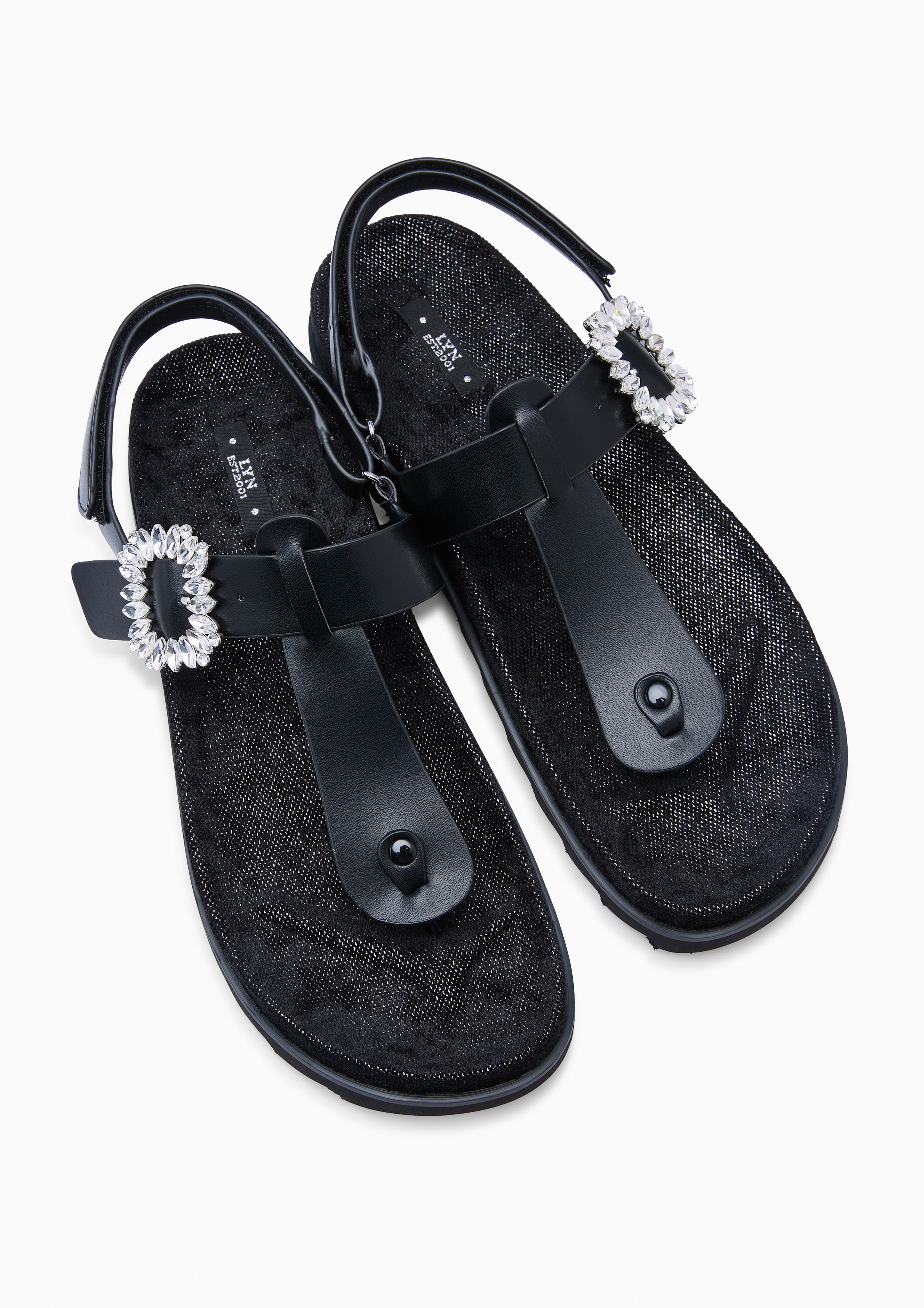 Veeni Thong Sandals Black