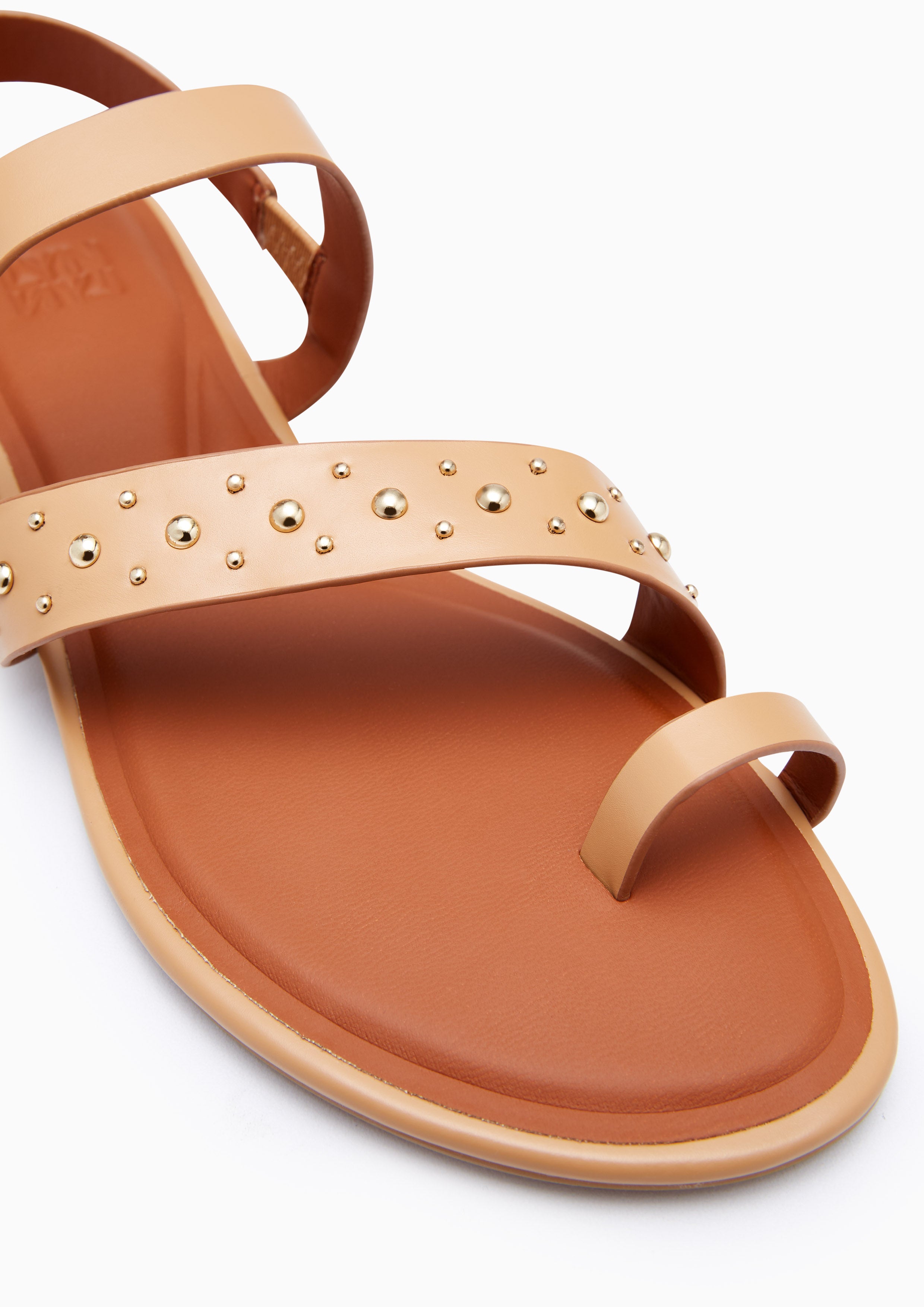Eva Flat Sandals Beige