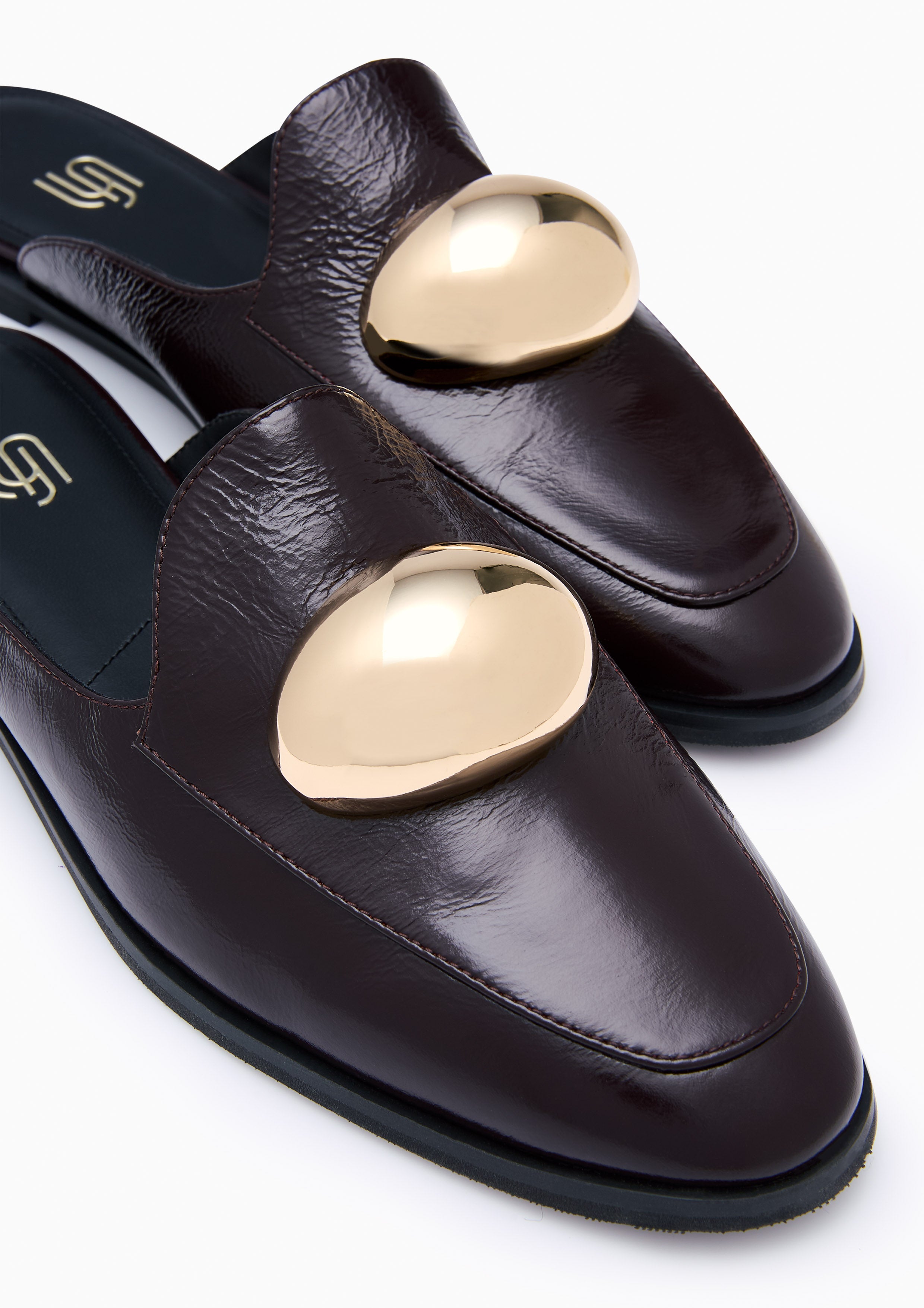 Amina Infinite Mules Dark Red