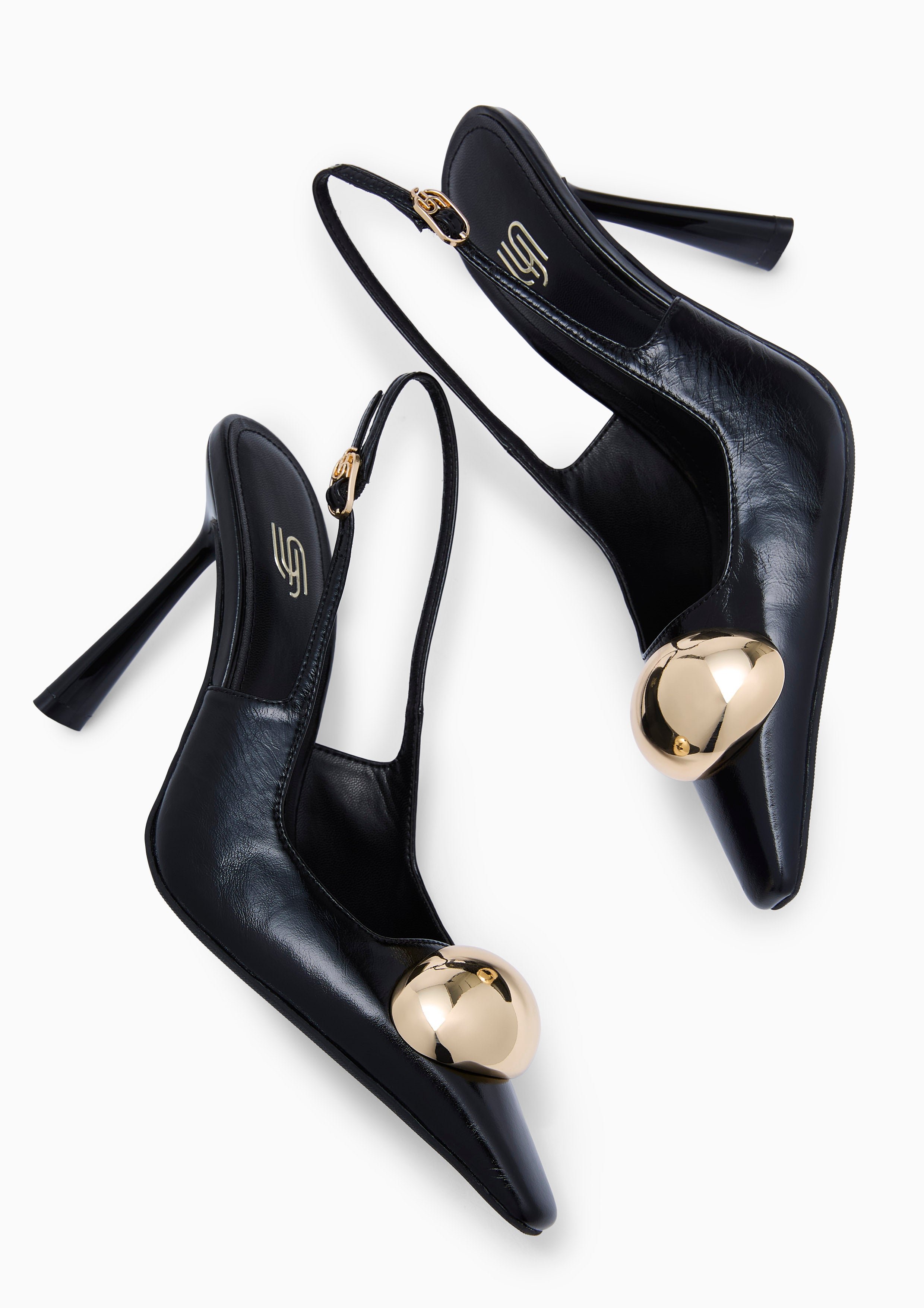 Galia Slingback Heels Black