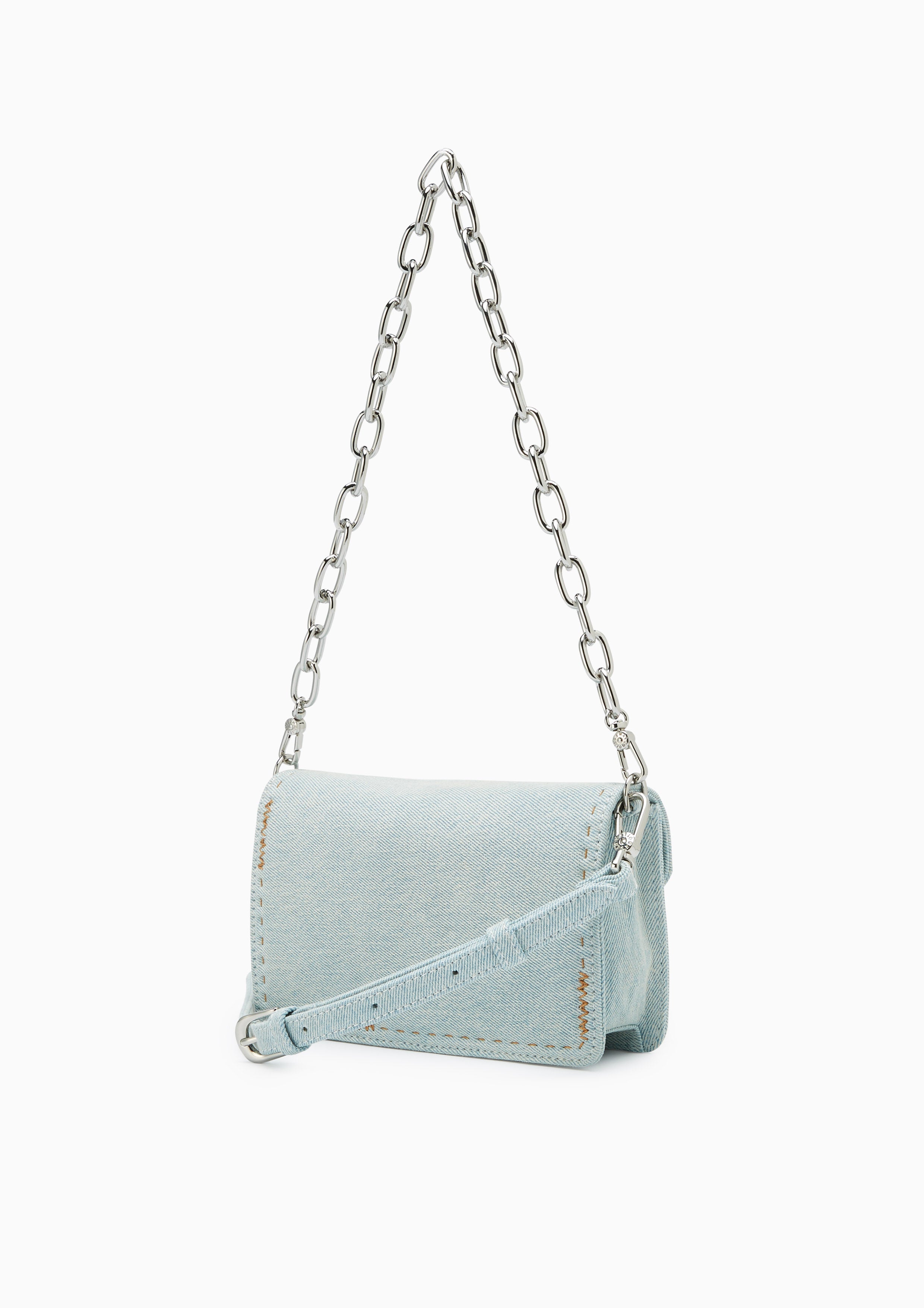 Re-Edit Stitched Wallet On Chain Light Blue