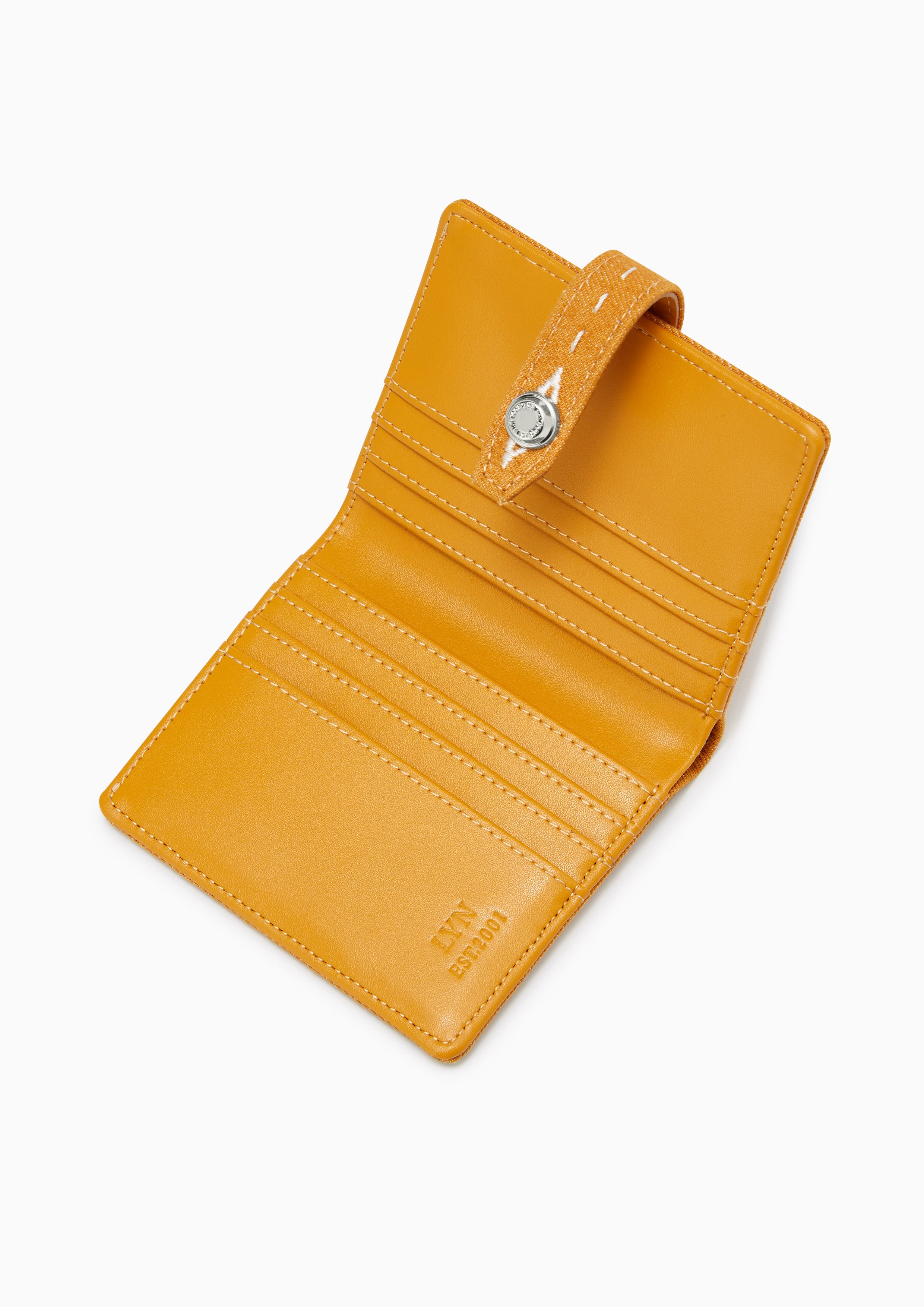 Re-Edit Stitched Bi-Fold Wallet Yellow