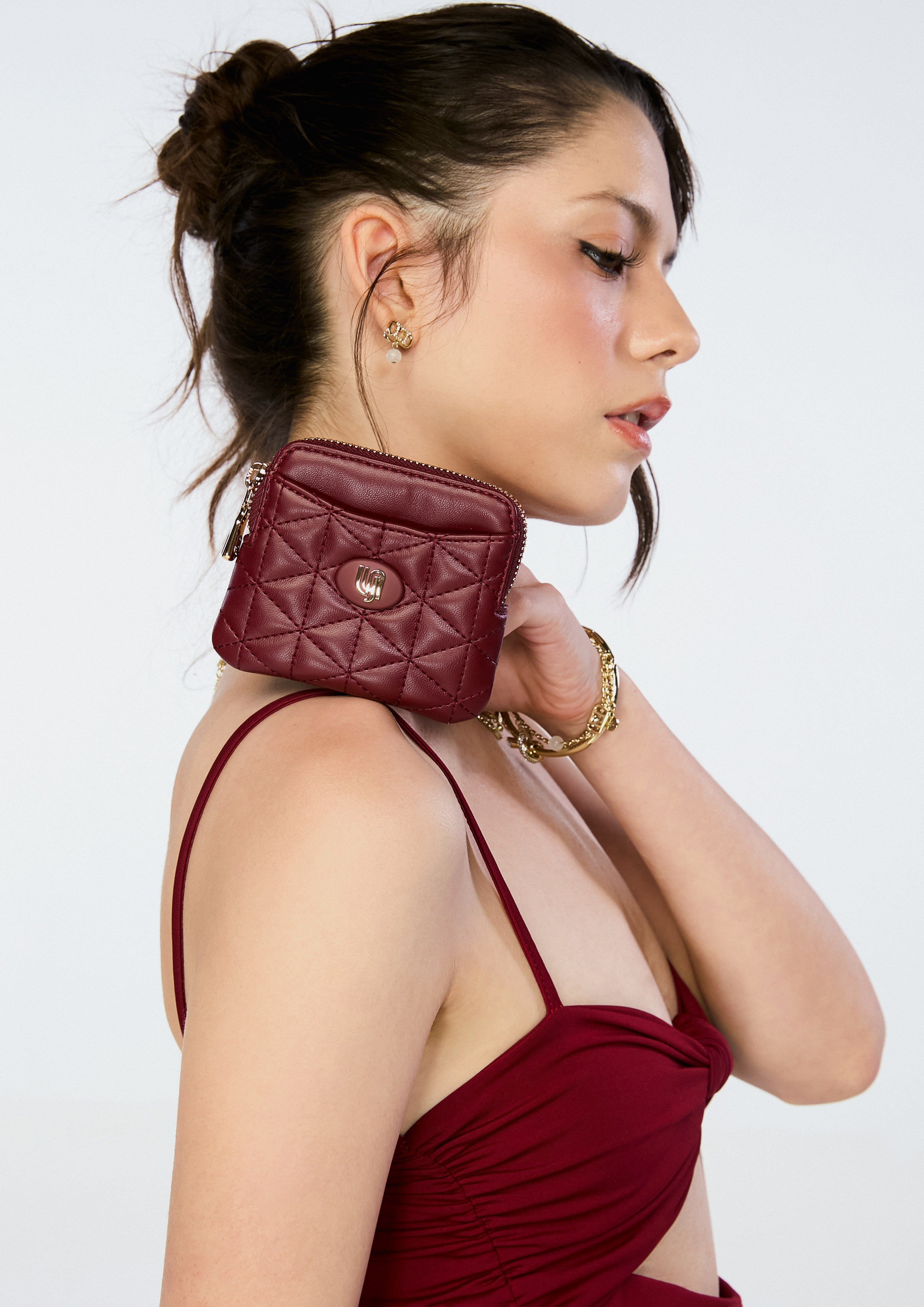 Madison Infinite Short Wallet Dark Red