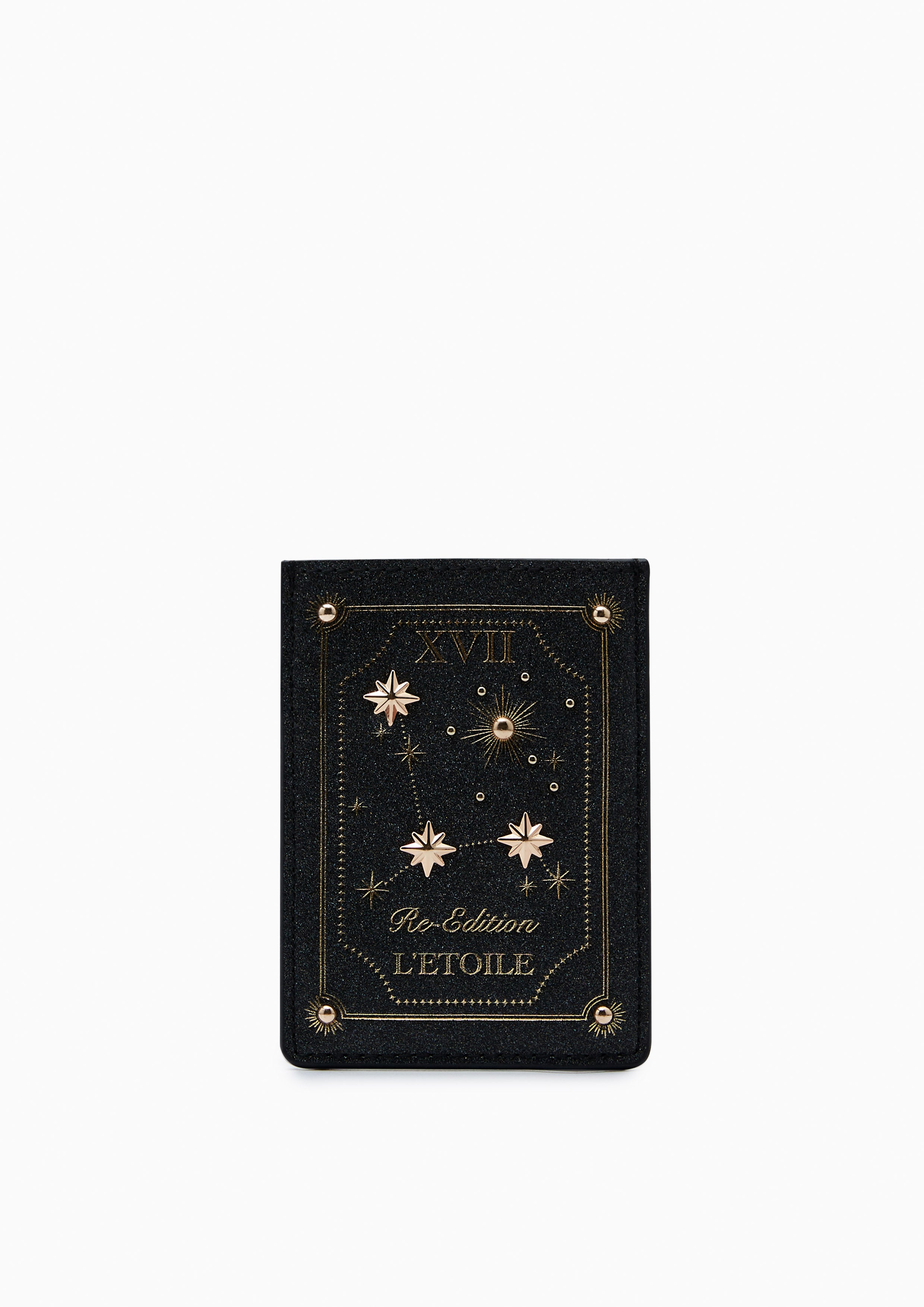 Astor Card Holder Glitter Black