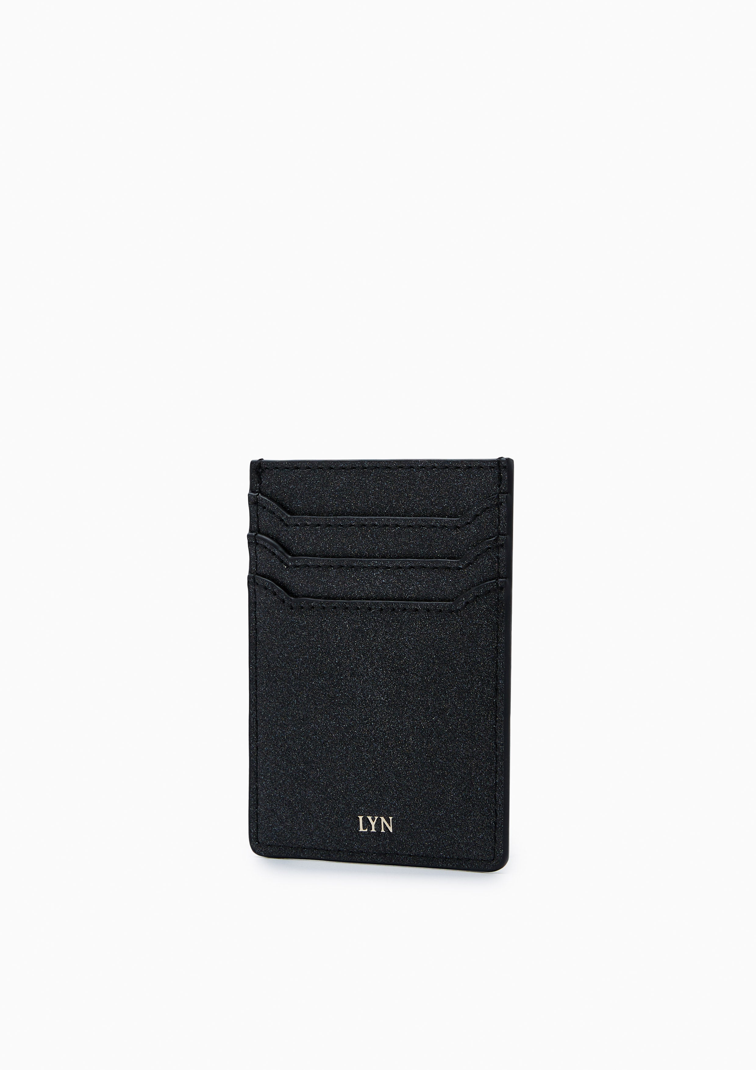 Astor Card Holder Glitter Black
