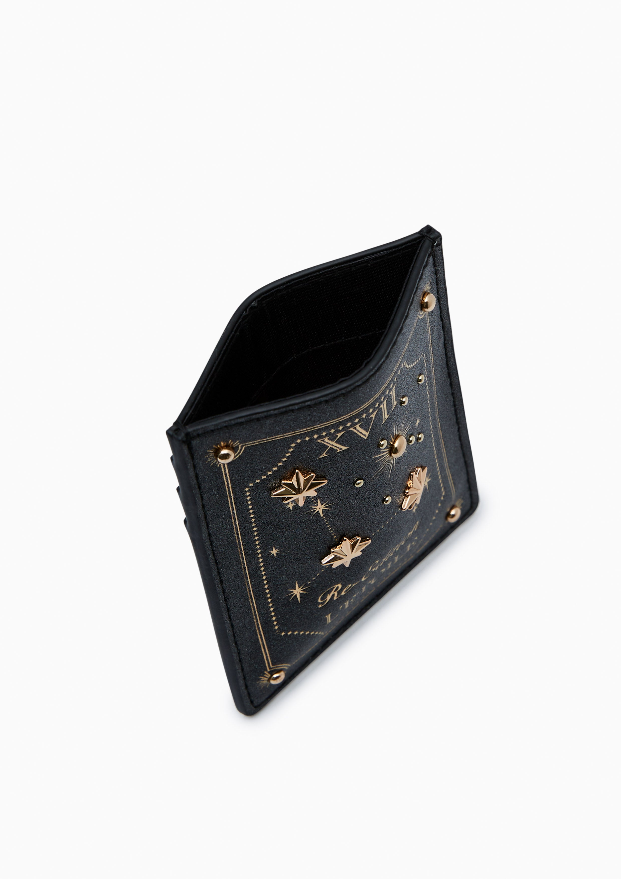 Astor Card Holder Glitter Black