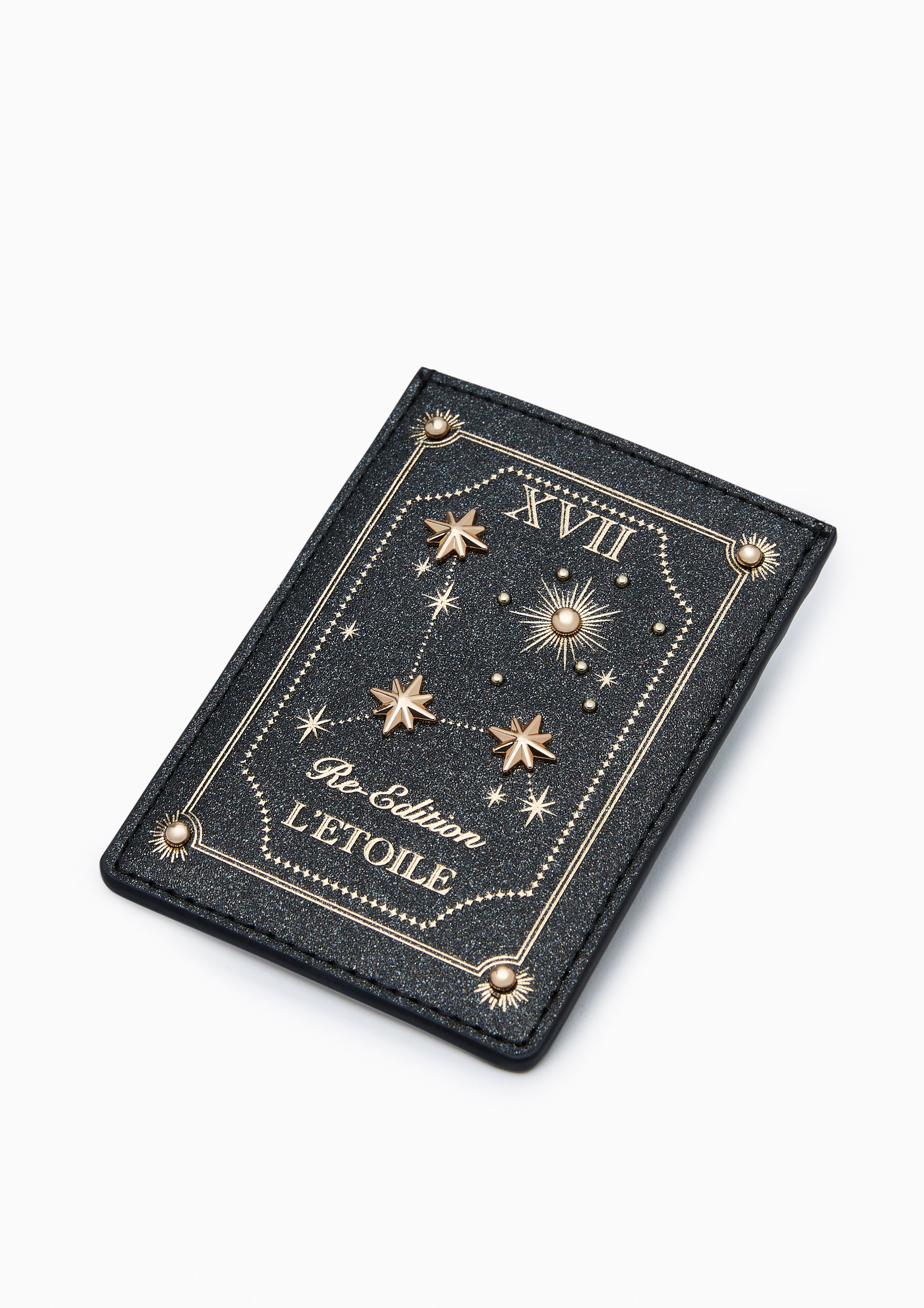 Astor Card Holder Glitter Black