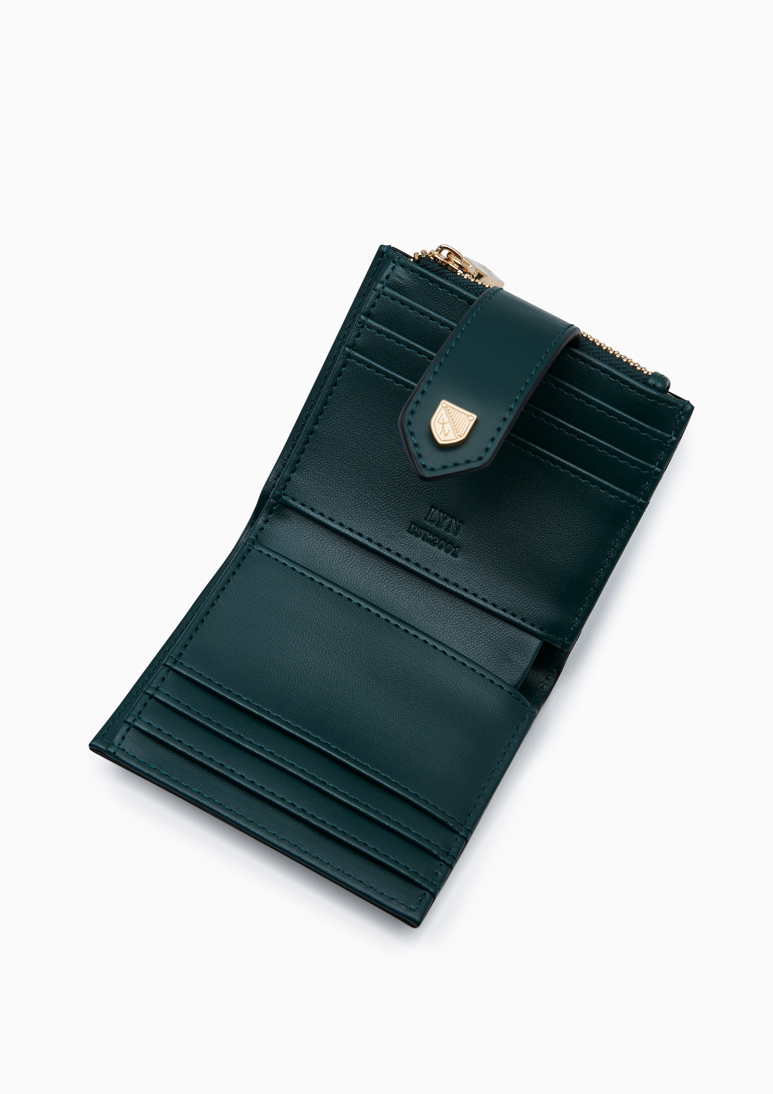 Re-Edit Slim Card Short Wallet Green