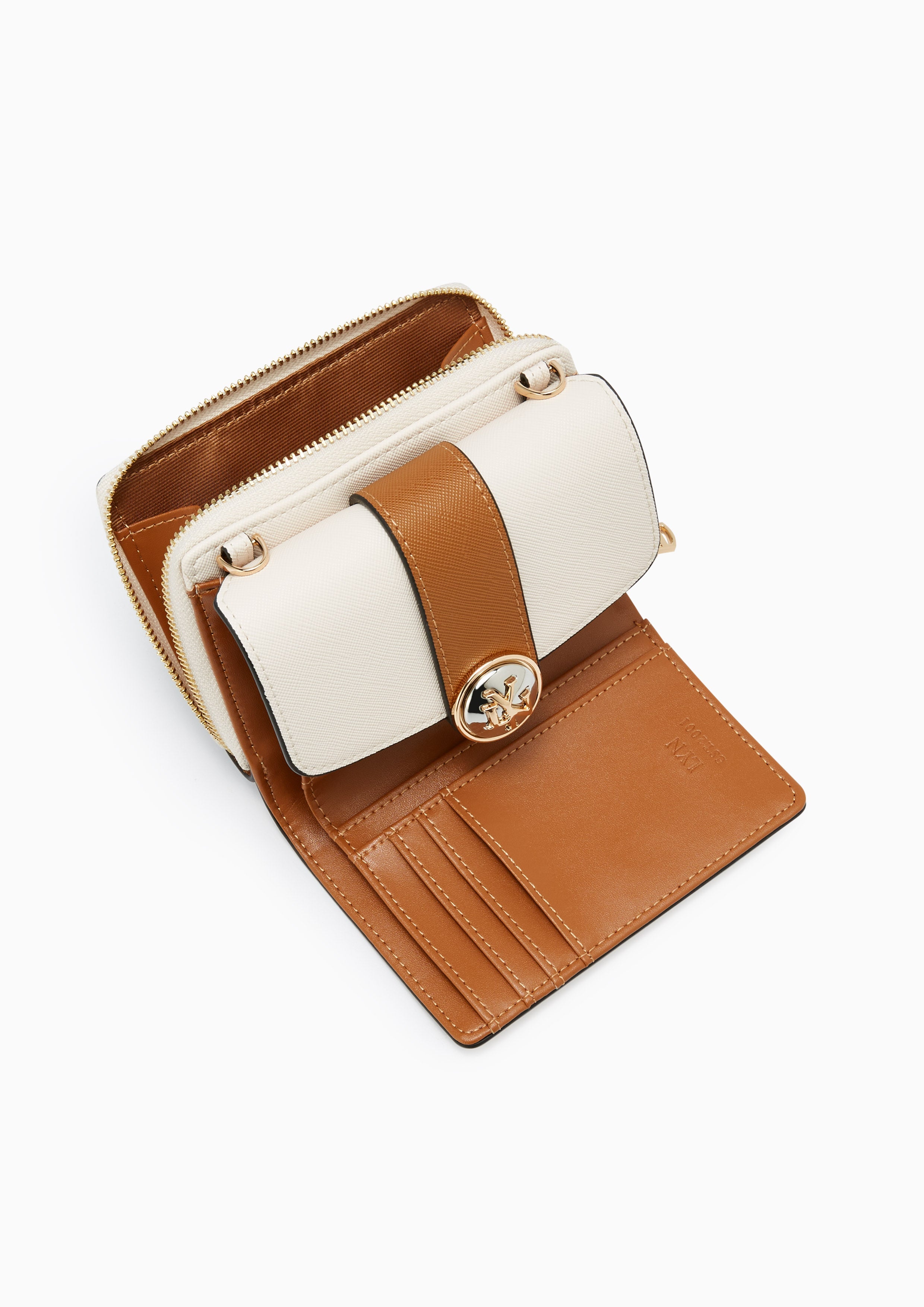 Venus Short Wallet On Chain Brown