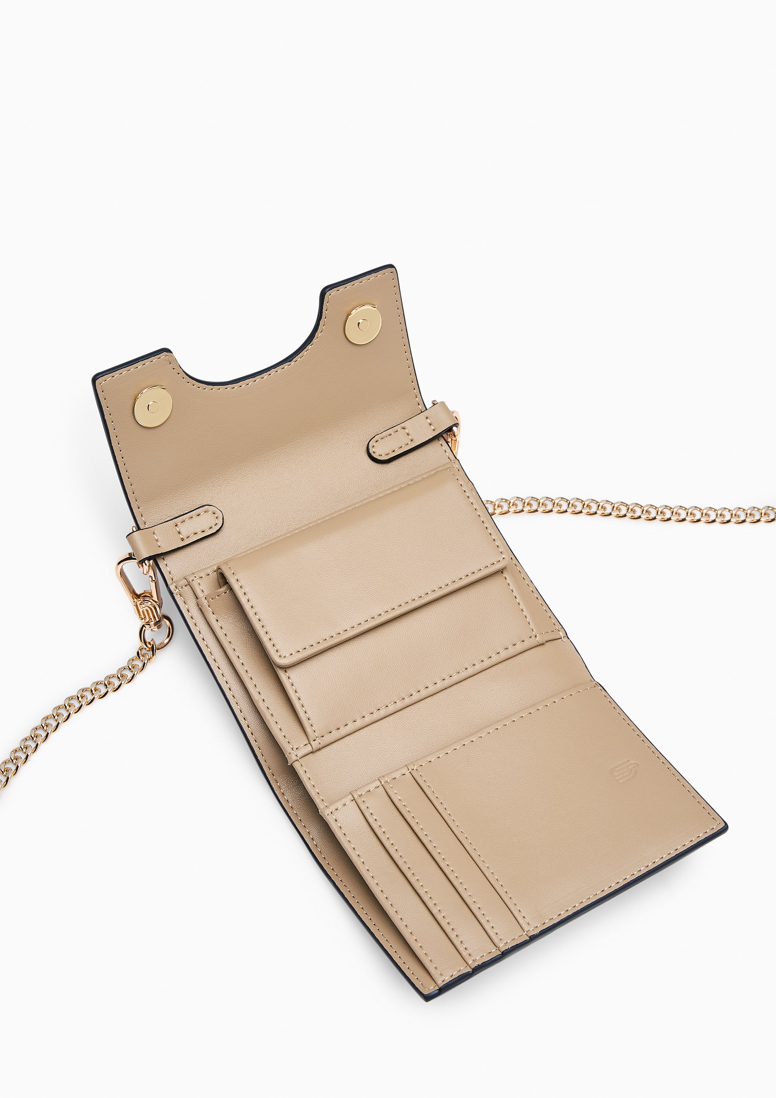 Tart Infinite Fold Short Wallet On Chain Printed Beige