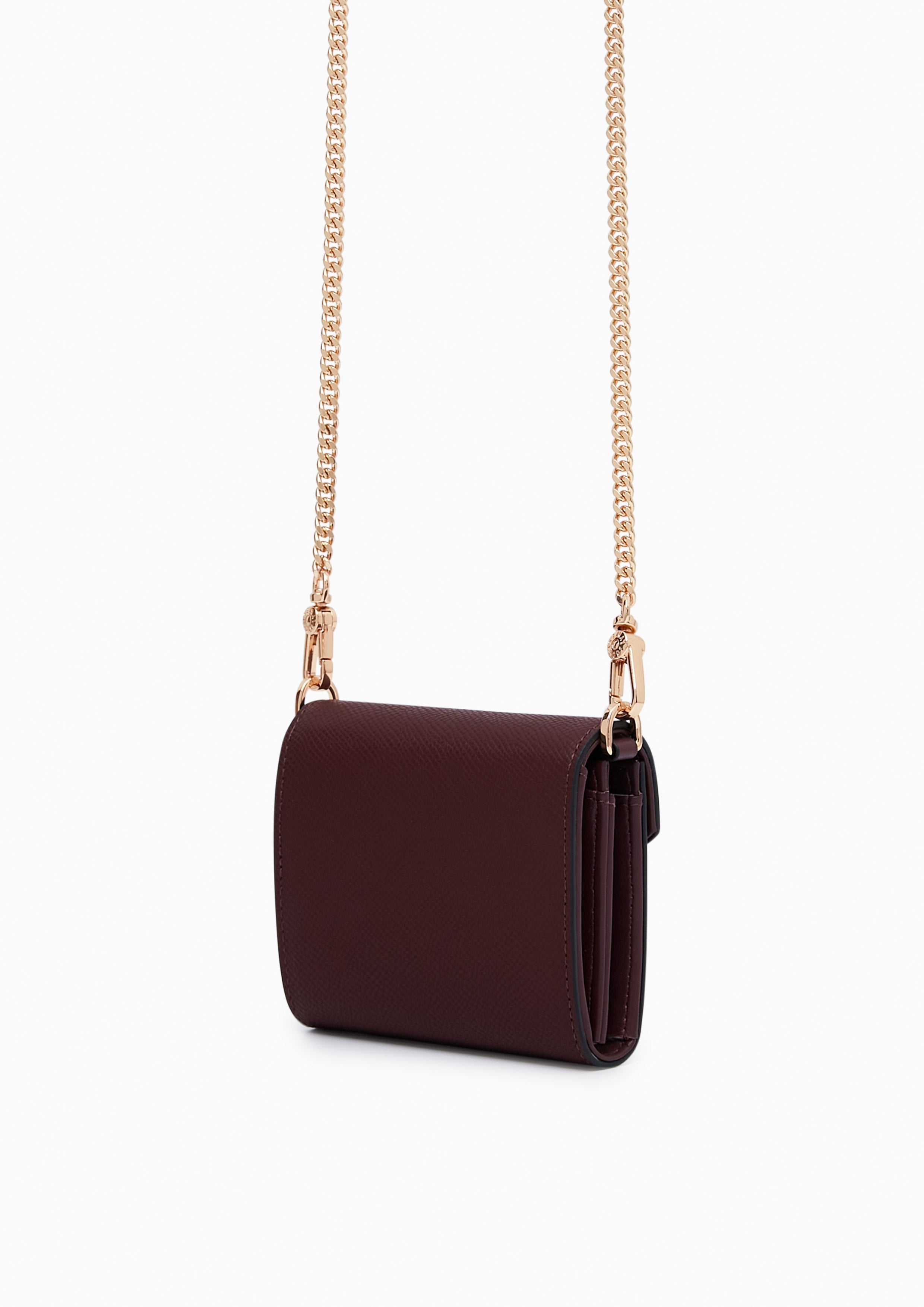 Andera Short Wallet on Chain Dark Red