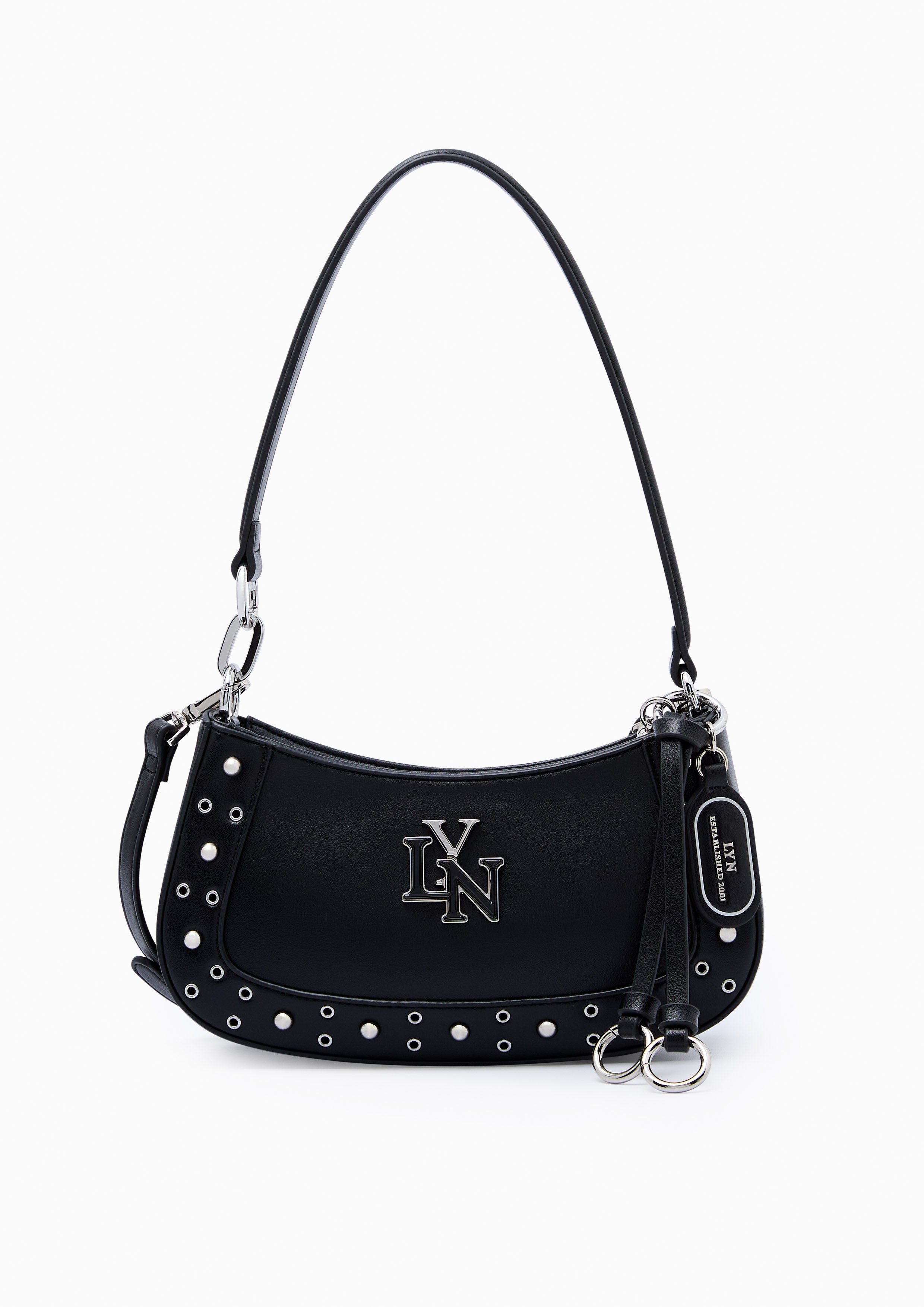 Brighton Rita Stud Shoulder Bag Black