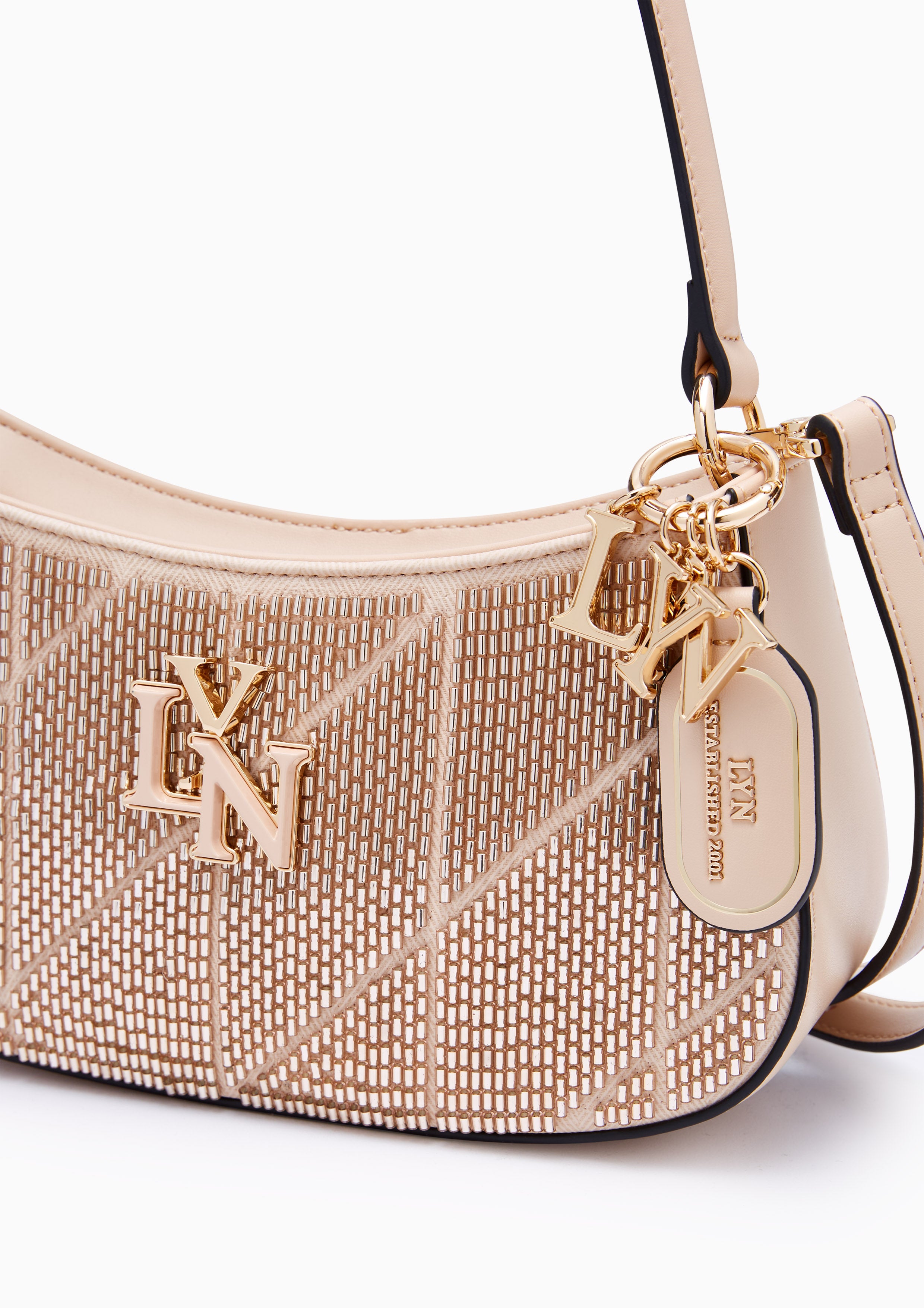 New Gastonia Rita Bead Shoulder Bag Nude