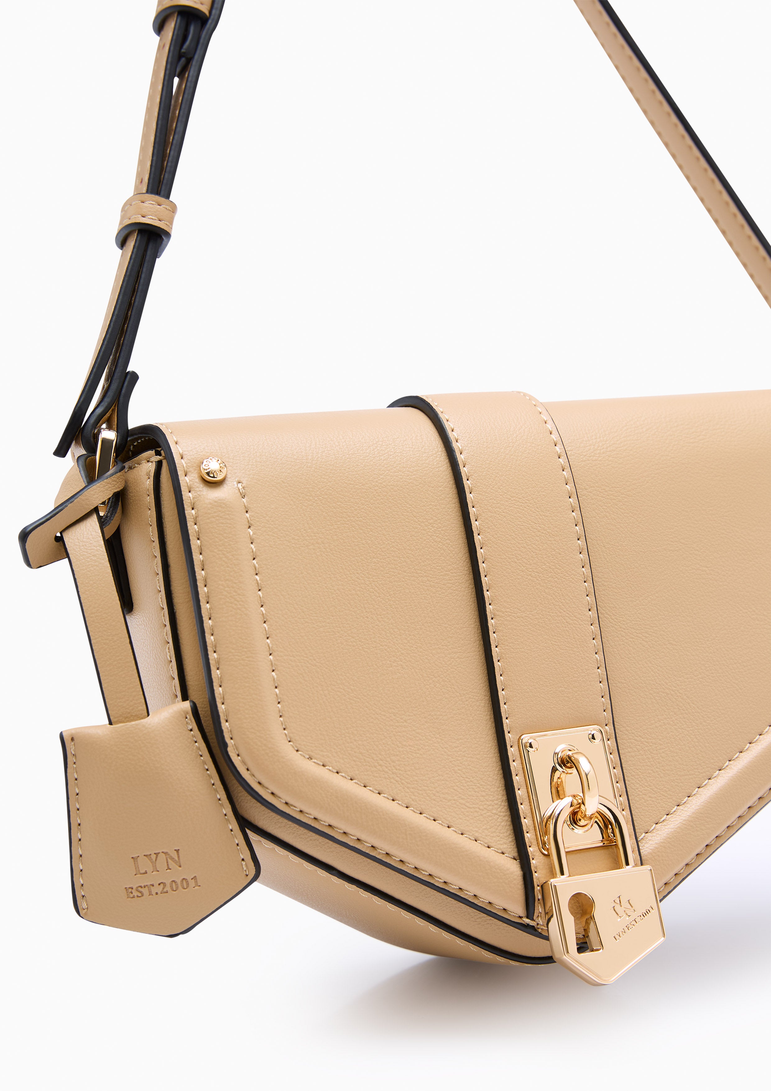 Neutra S Flap Shoulder Bag Beige