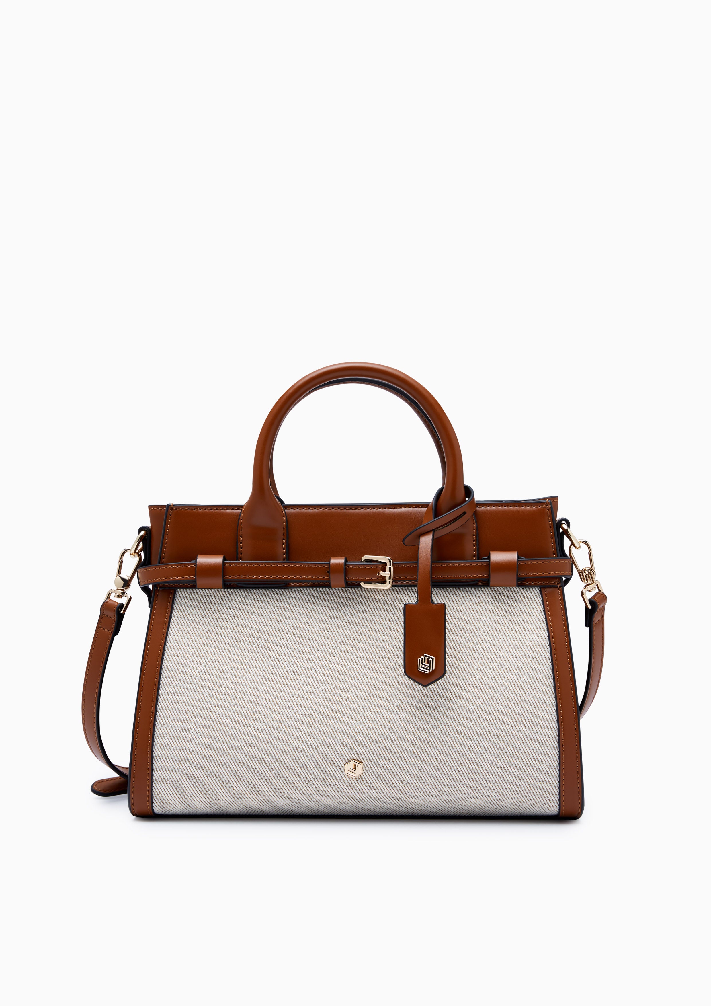 Gem M Top Handle Bag Brown