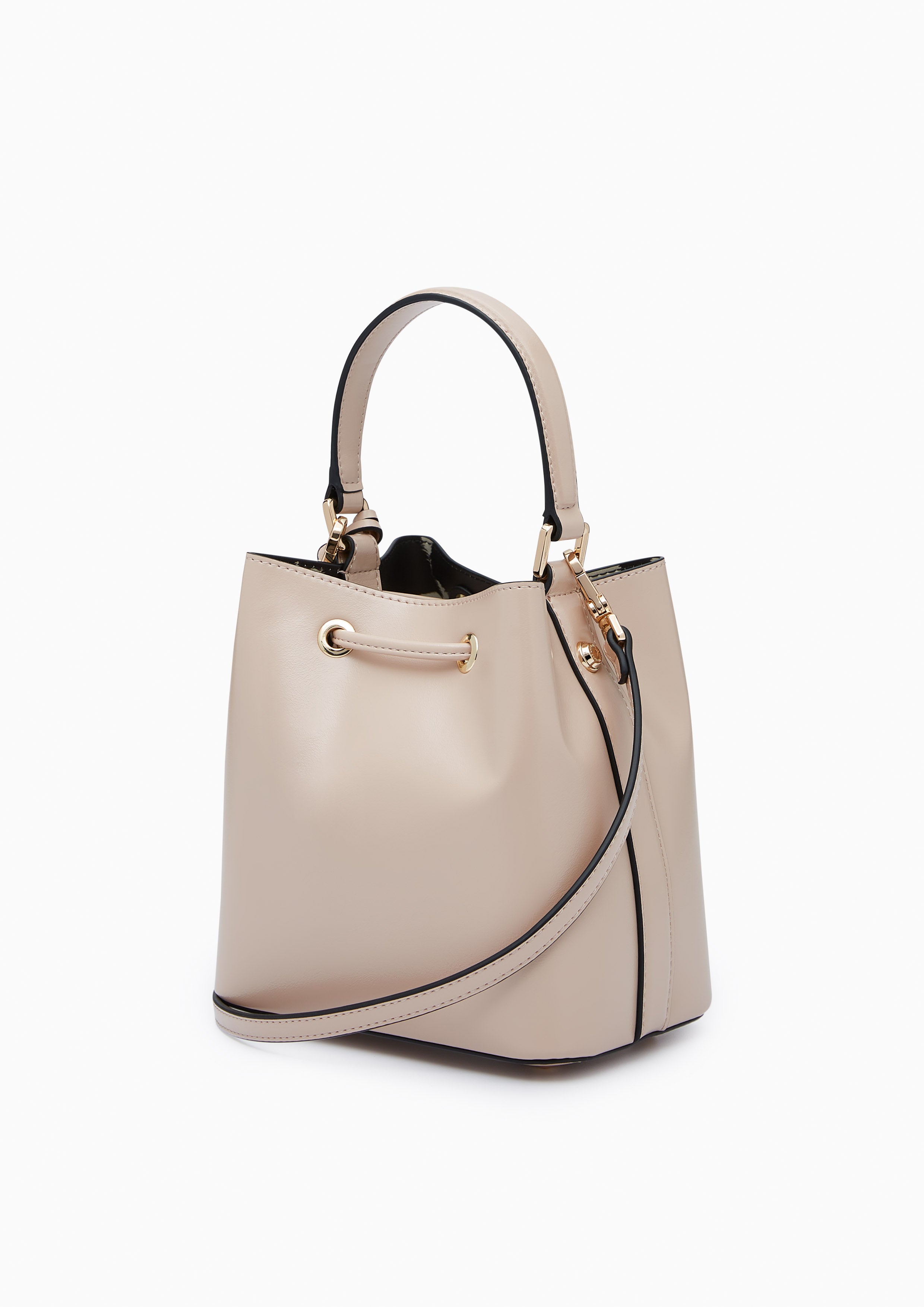 Re-Edit Carina Mustang Bucket Bag Beige