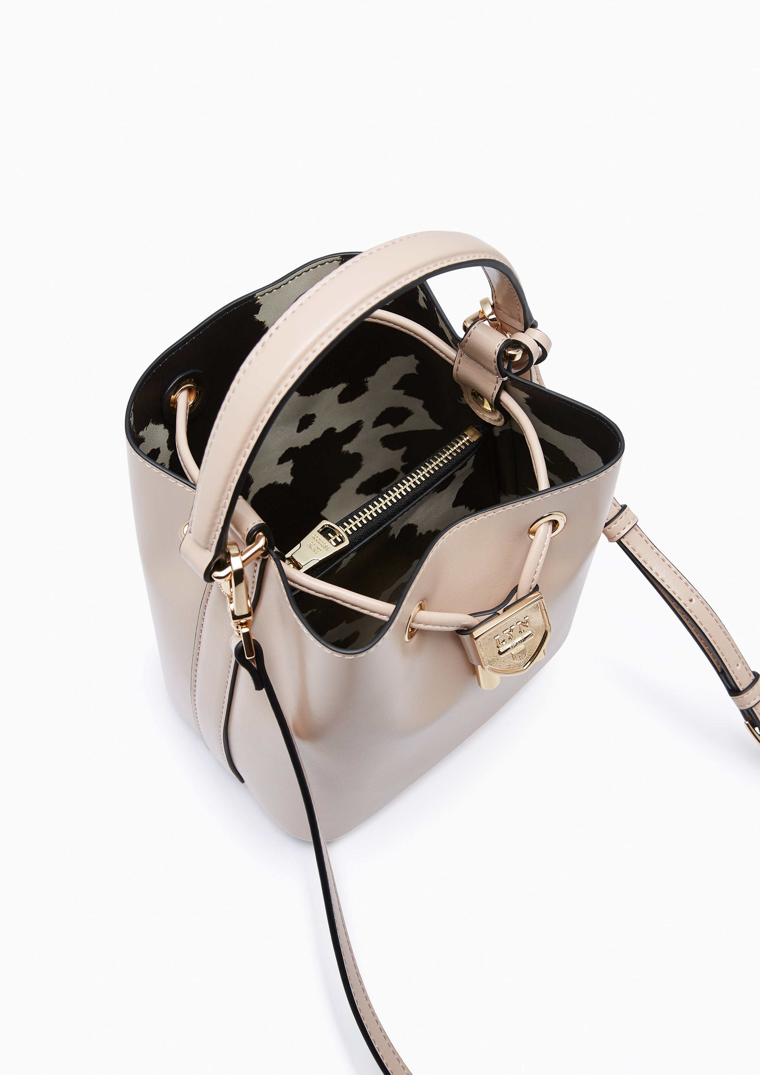 Re-Edit Carina Mustang Bucket Bag Beige