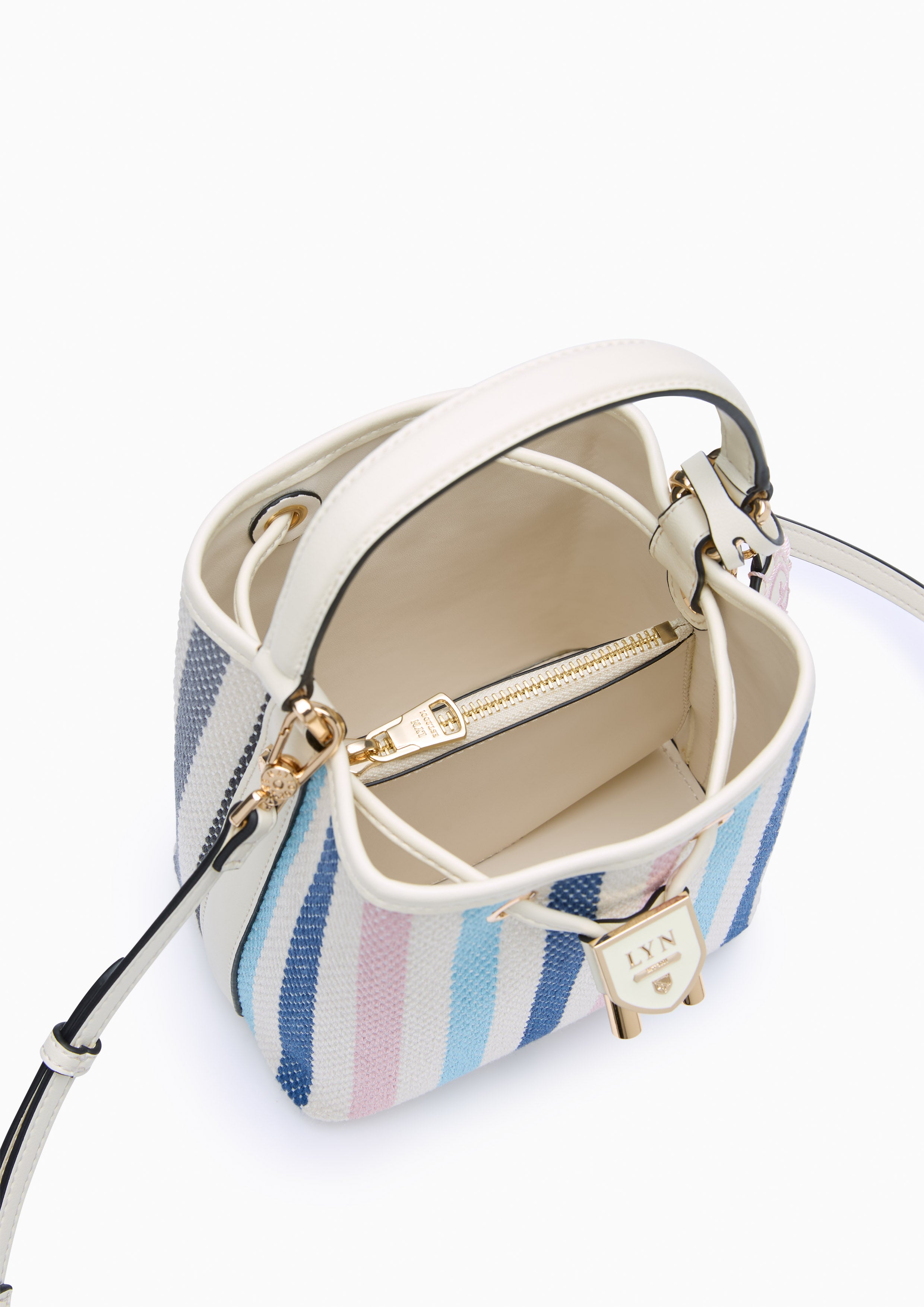 Re-Edit Carina Holiday S Bucket Bag Ivory