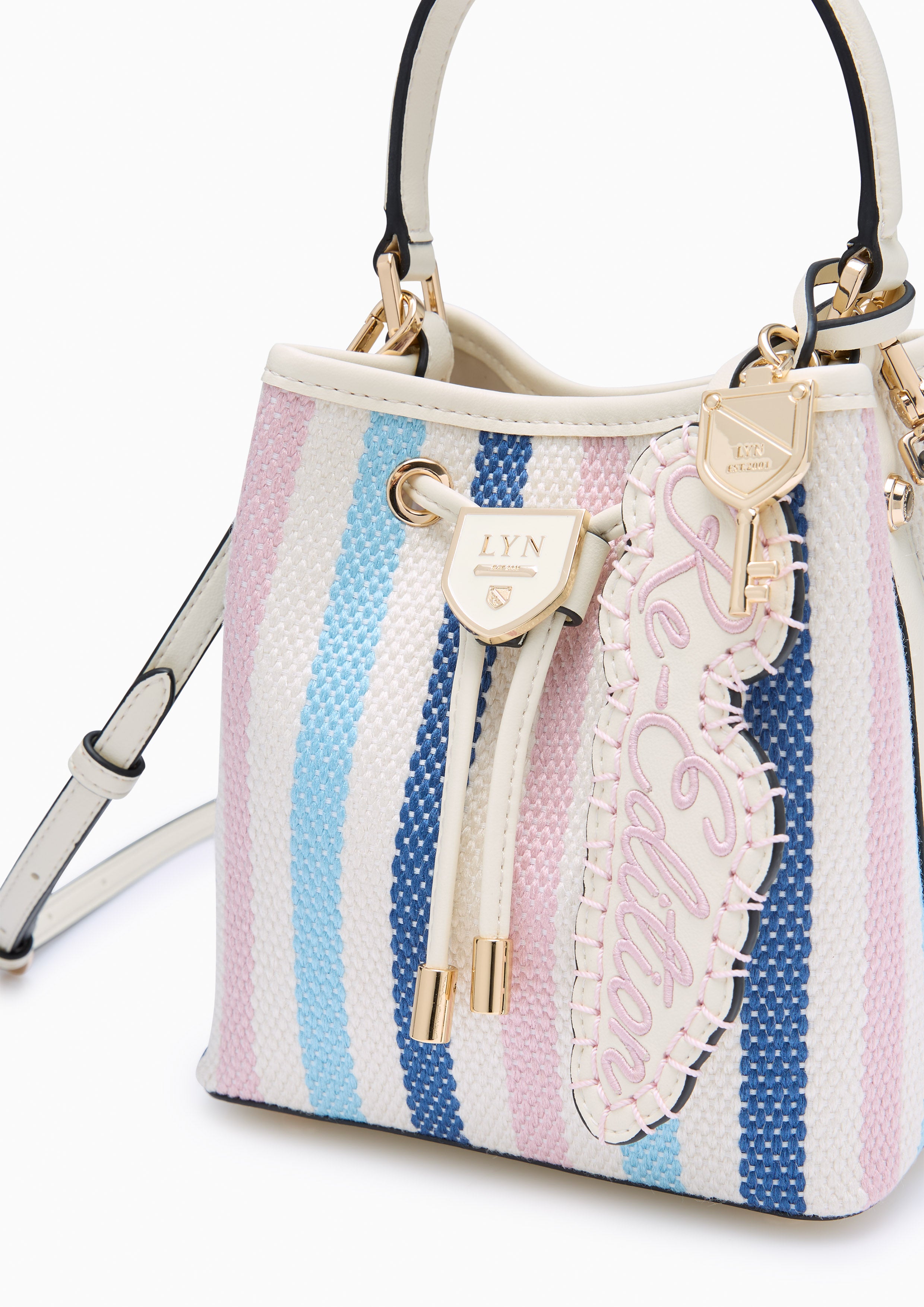Re-Edit Carina Holiday S Bucket Bag Ivory
