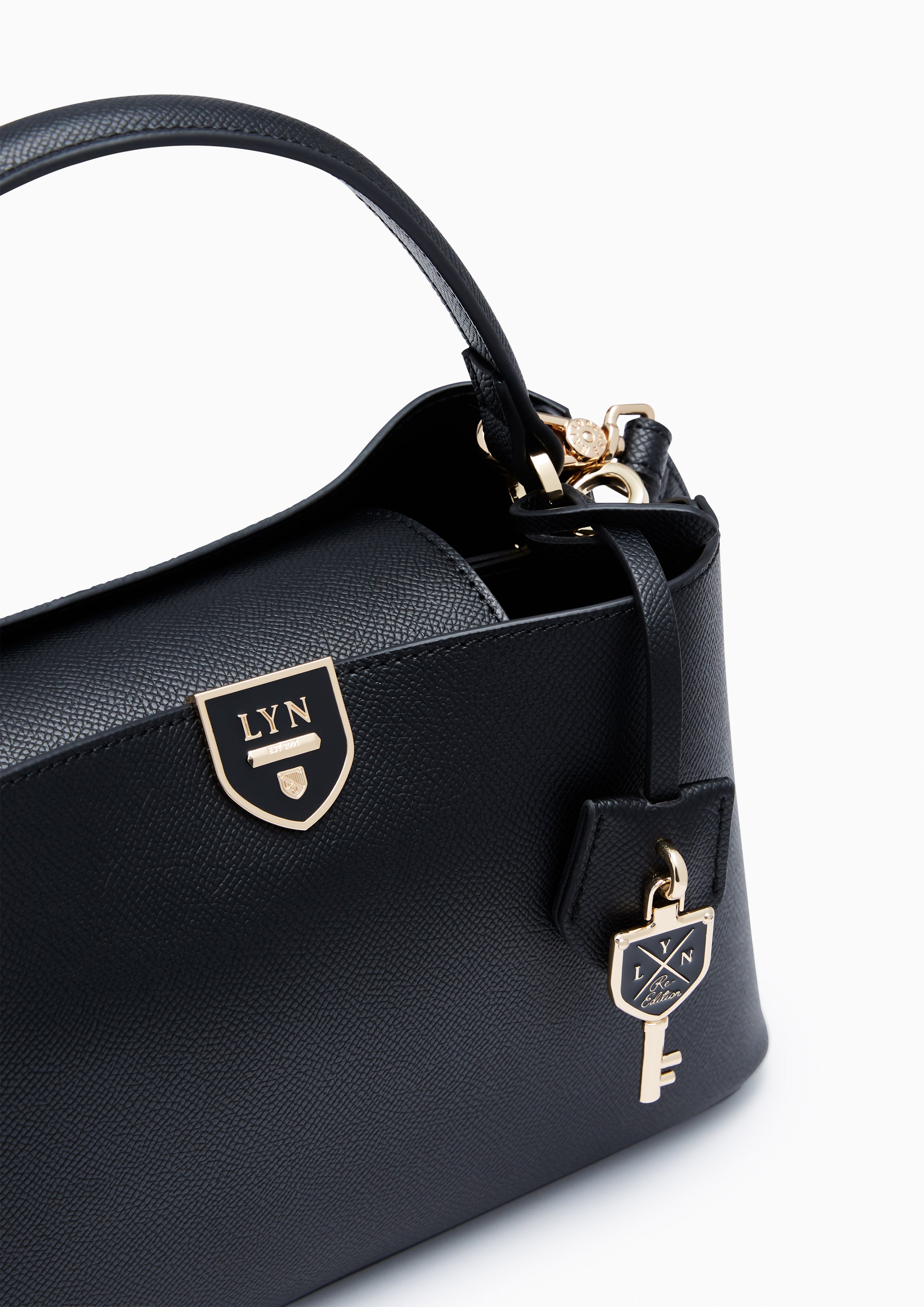 Re-Edit Amanti M Top Handle Bag Black