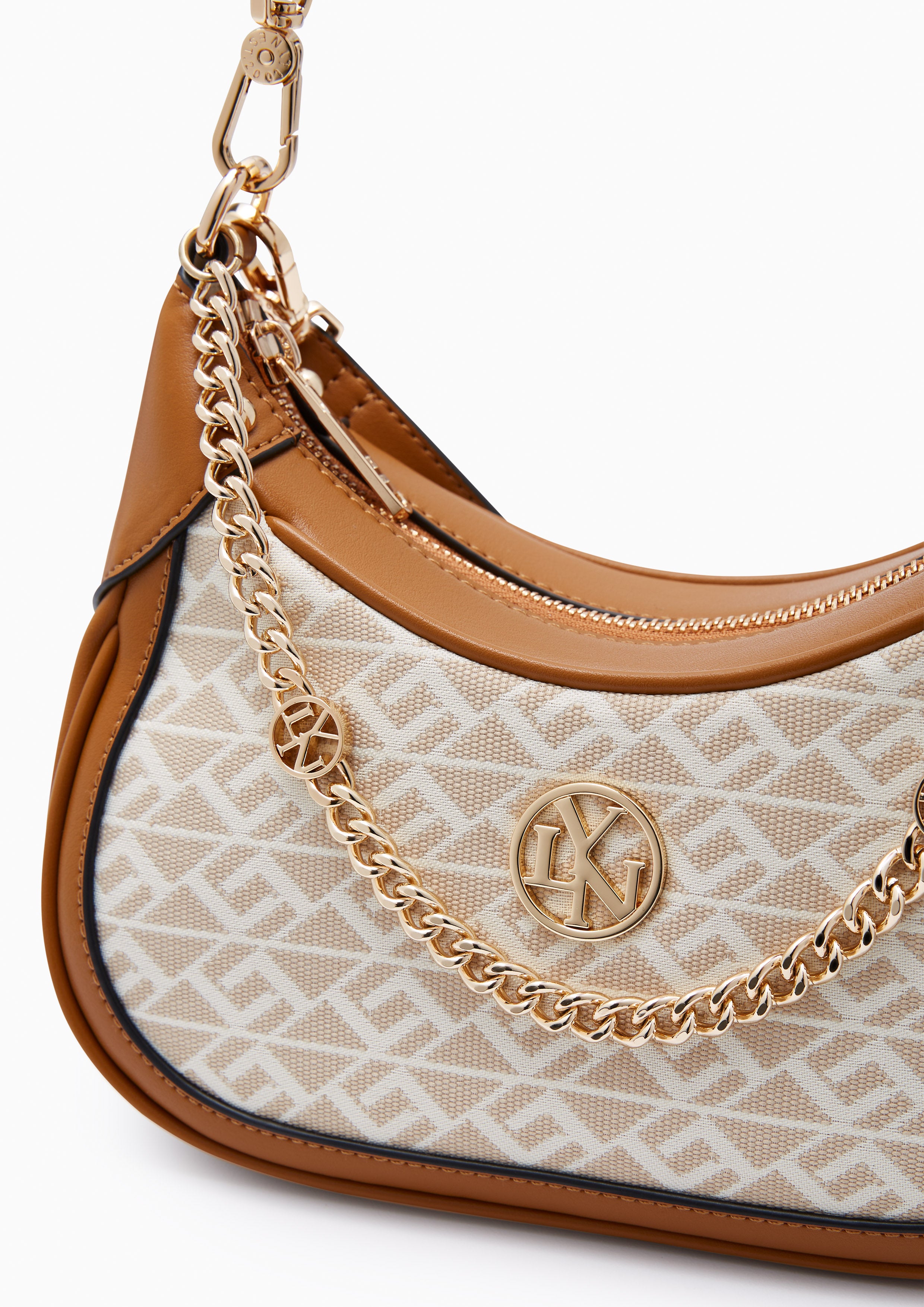 Mona Ii Crossbody Bag Printed Beige