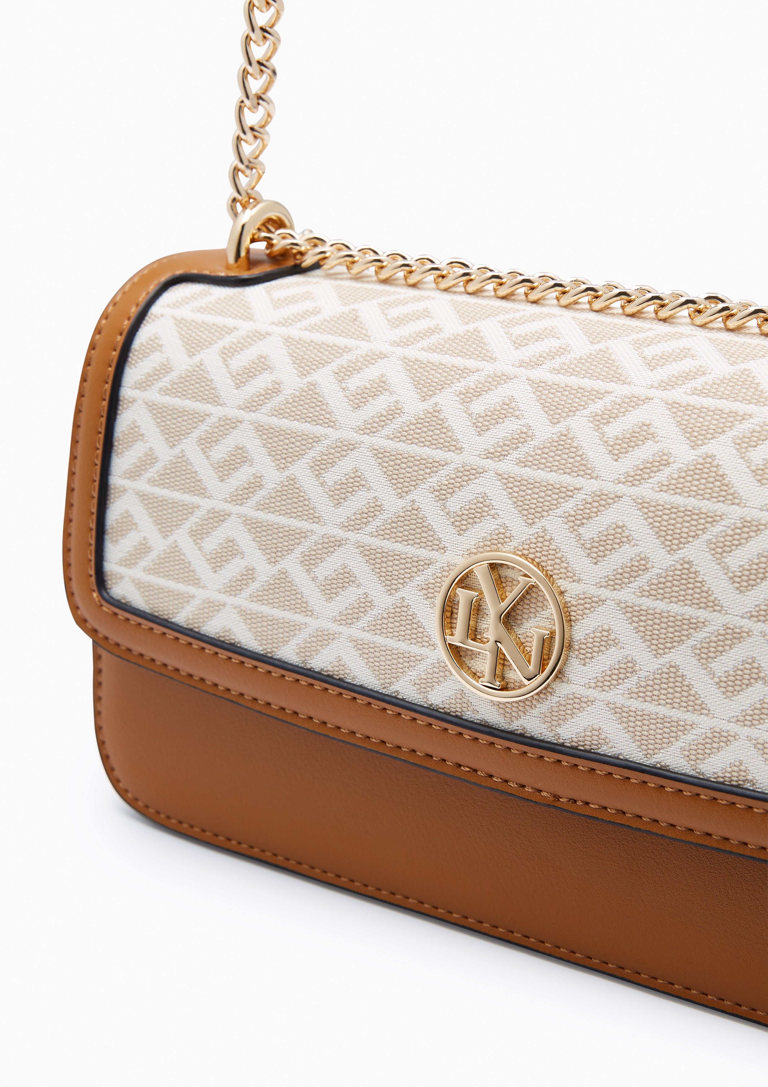 Mona Ii S Shoulder Bag Printed Beige