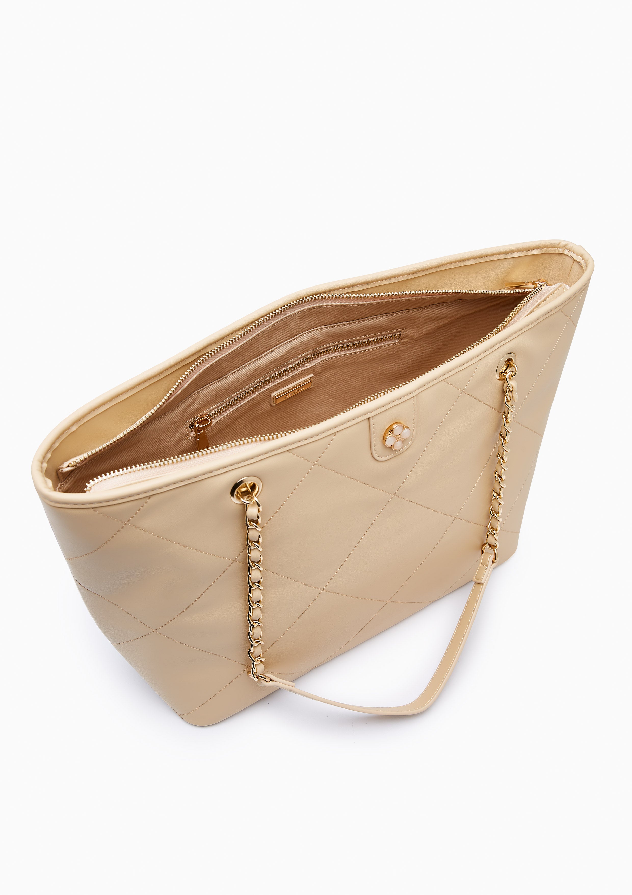 Pottie M Tote Bag Beige