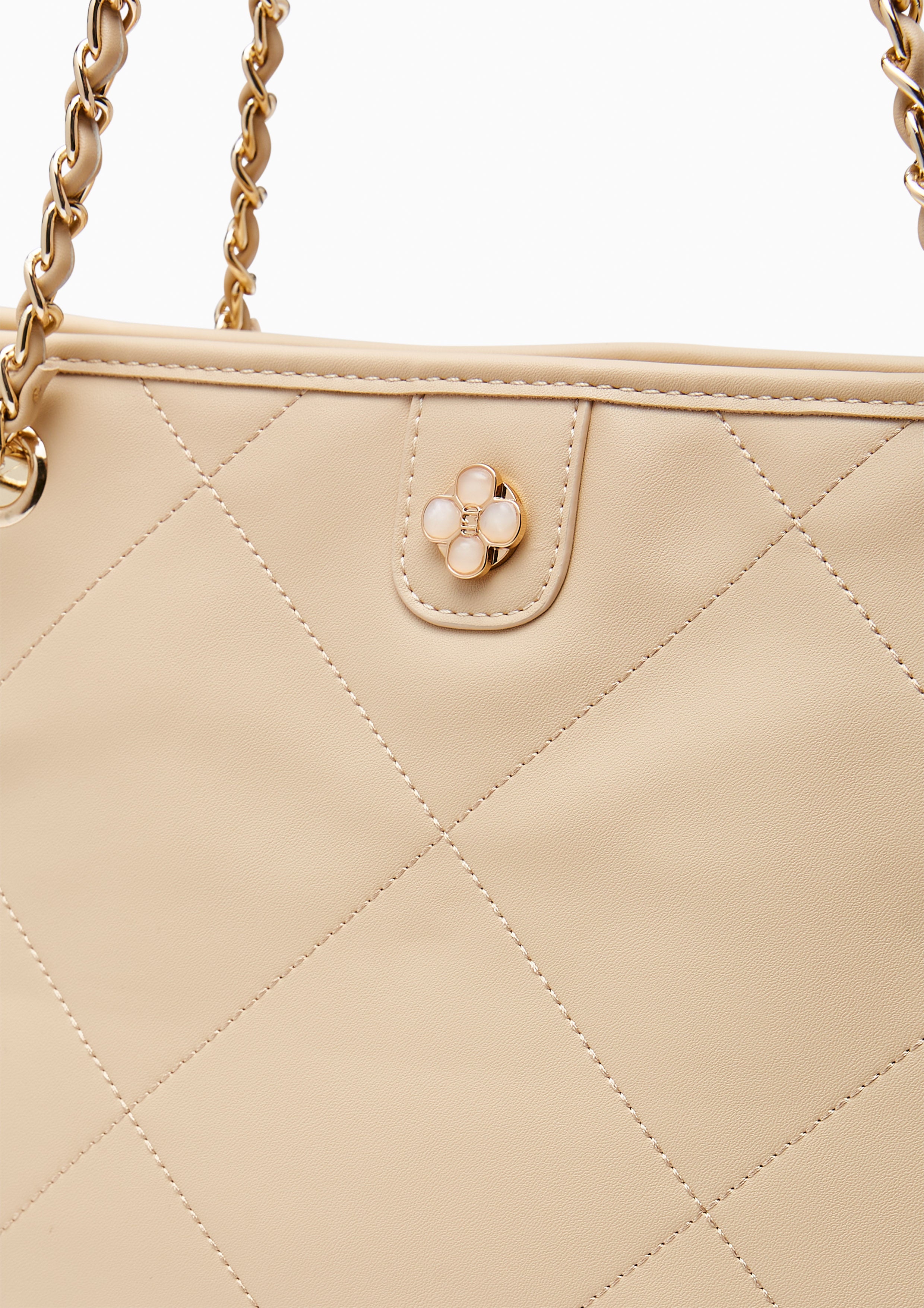 Pottie M Tote Bag Beige
