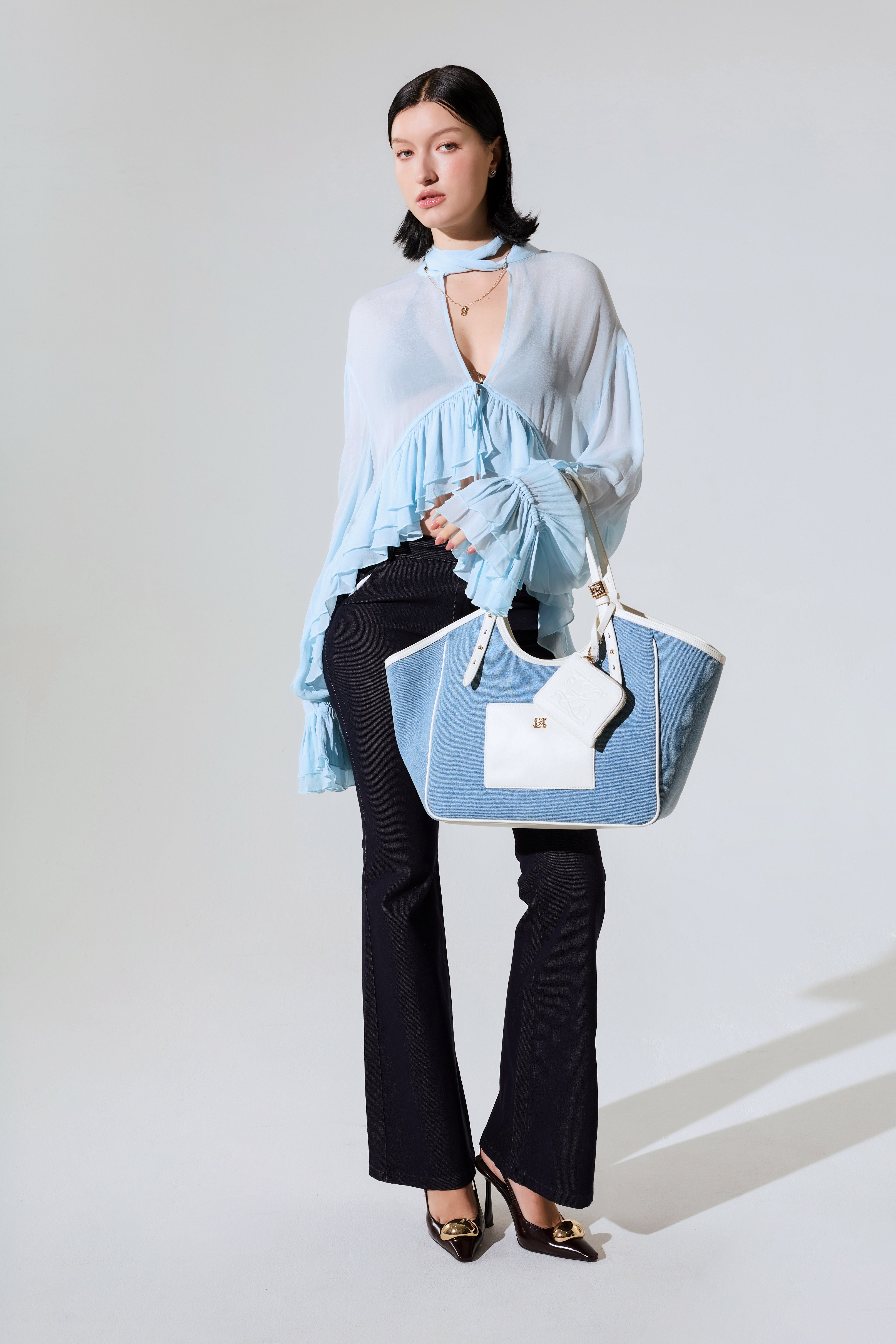 Pilar L Tote Bag Blue